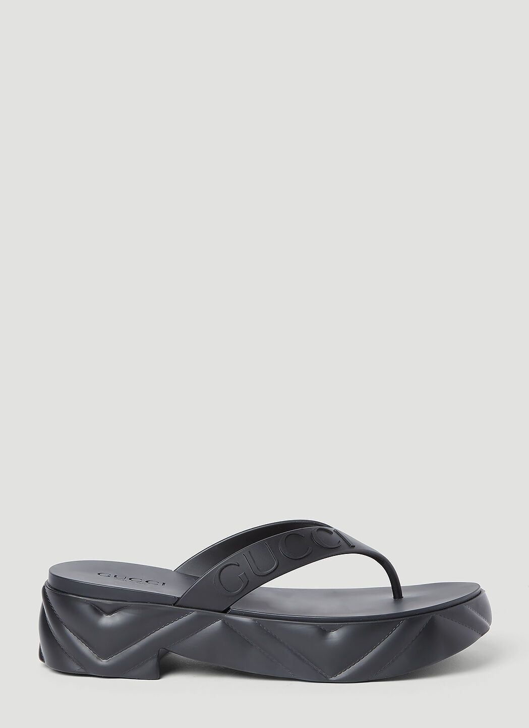 Gucci o1s1wg110425 Women's Thong Platform Sandals in Black Size US 7 / IT 37 - 1 Thumbnail