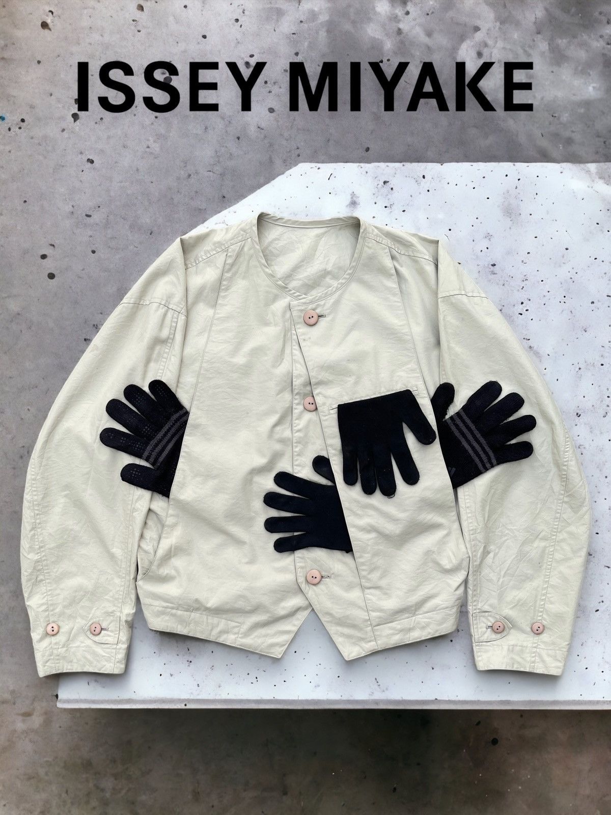 Issey Miyake 🔥S/S 1990 ISSEY MIYAKE BONDAGE POCKET BOMBER JACKET Size US L / EU 52-54 / 3 - 1 Thumbnail