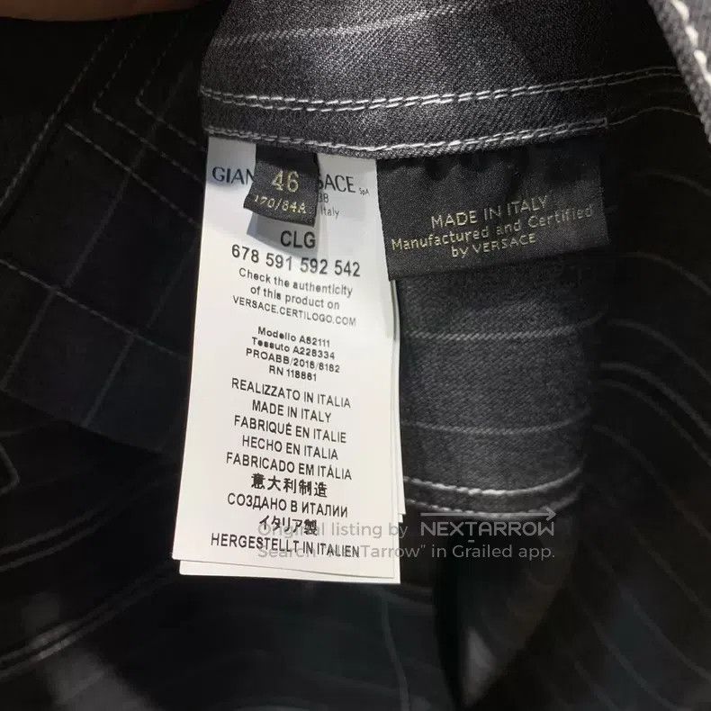 Versace Versace Main line vertical striped cargo jacket jacket Size US S / EU 44-46 / 1 - 8 Thumbnail
