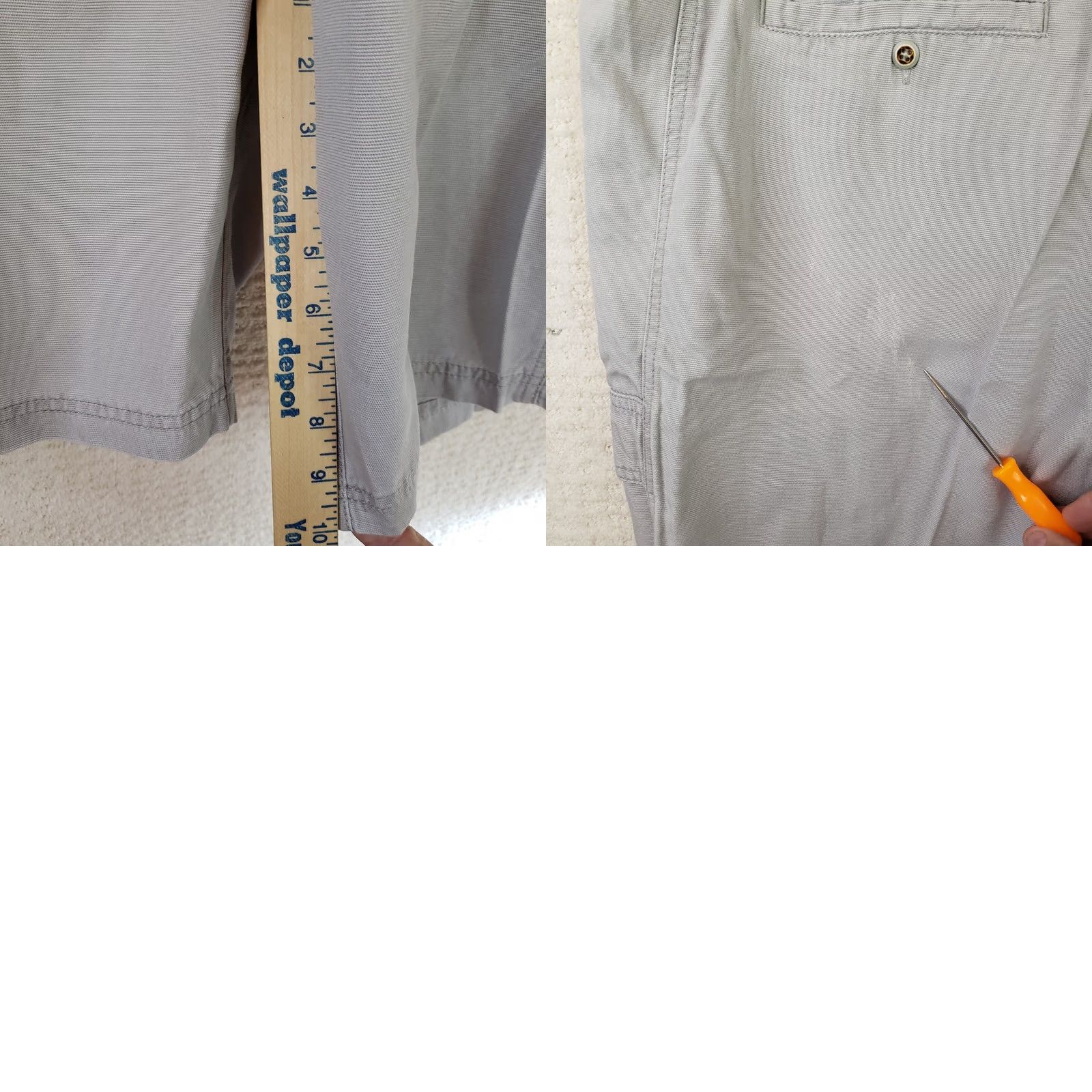 Tommy Bahama Tommy Bahama Cargo Shorts Mens 42 Gray Washed Relax Casual Beach | Cargo Pocket | Flat Front | 9in Inseam | Light Wash | Regular Size 42 Mens Size US 42 / EU 58 - 9 Thumbnail