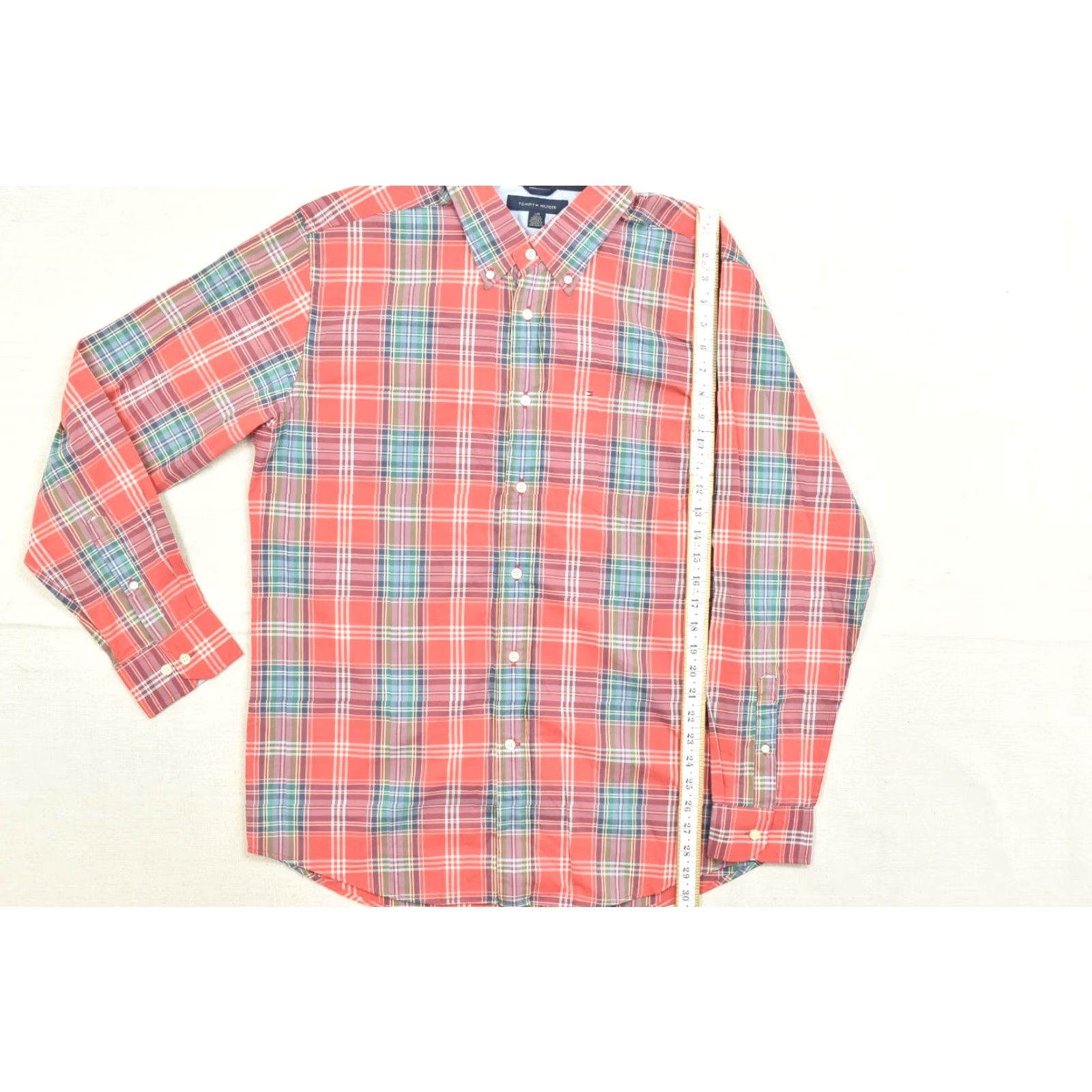 Tommy Hilfiger Tommy Hilfiger Shirt Mens L Red Blue Green Plaid Long Sleeve Button Down Casual Pocket Cotton Woven Buttons Multicolor Tommy Jeans Style Size US L / EU 52-54 / 3 - 5 Thumbnail