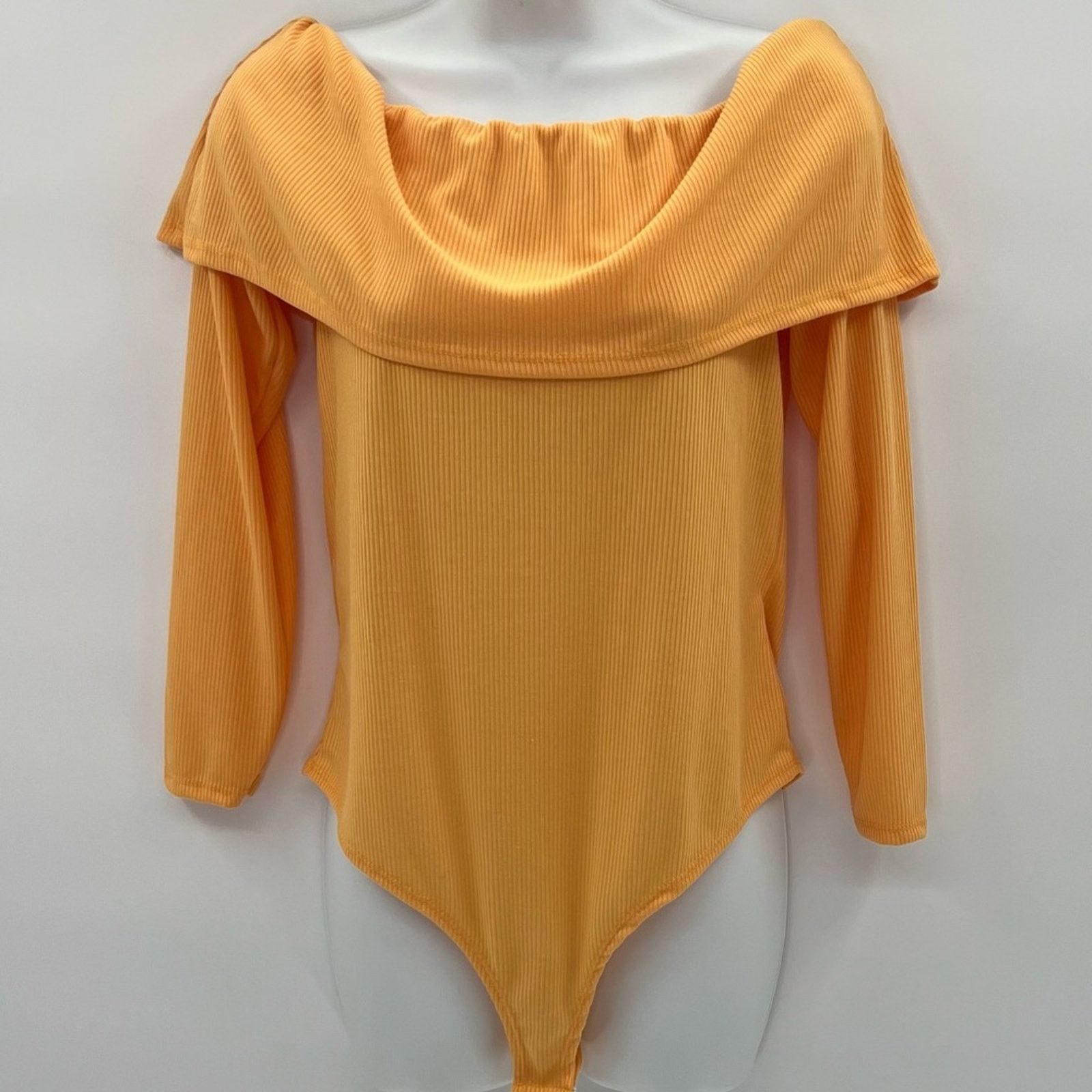 Boohoo BOOHOO OFF THE SHOULDER RIB KNIT BODYSUIT SZ 12 NWT Size XL / US 12-14 / IT 48-50 - 10 Thumbnail