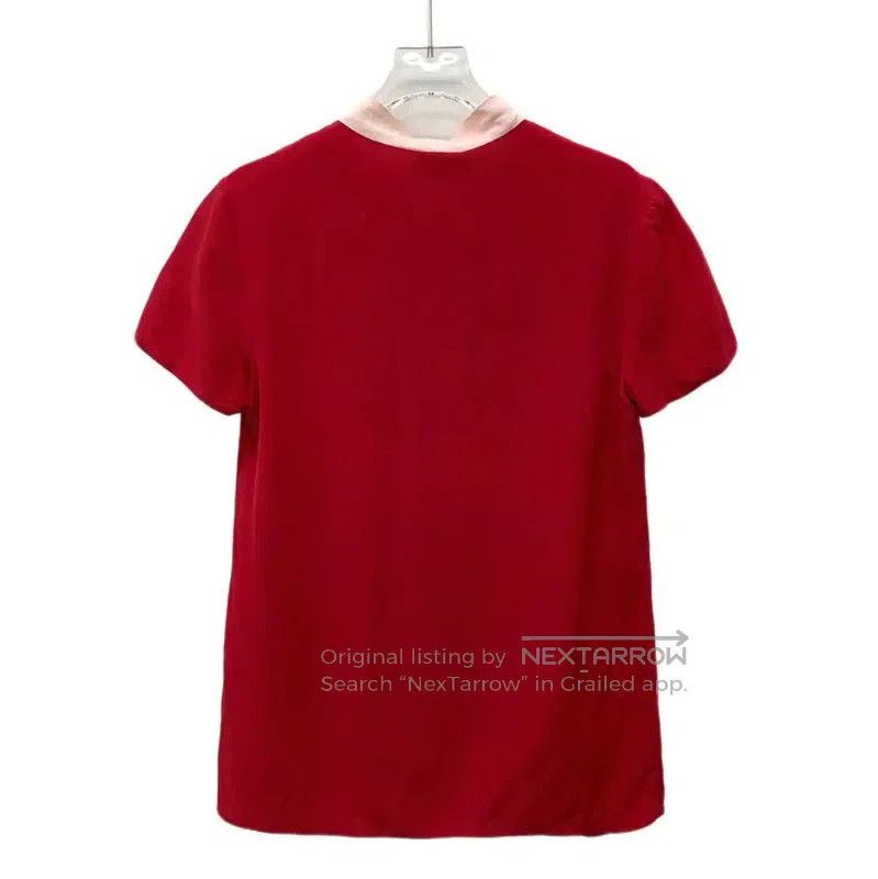Valentino Valentino Red Silk Short Sleeve T-Shirt . Size M / US 6-8 / IT 42-44 - 2 Thumbnail