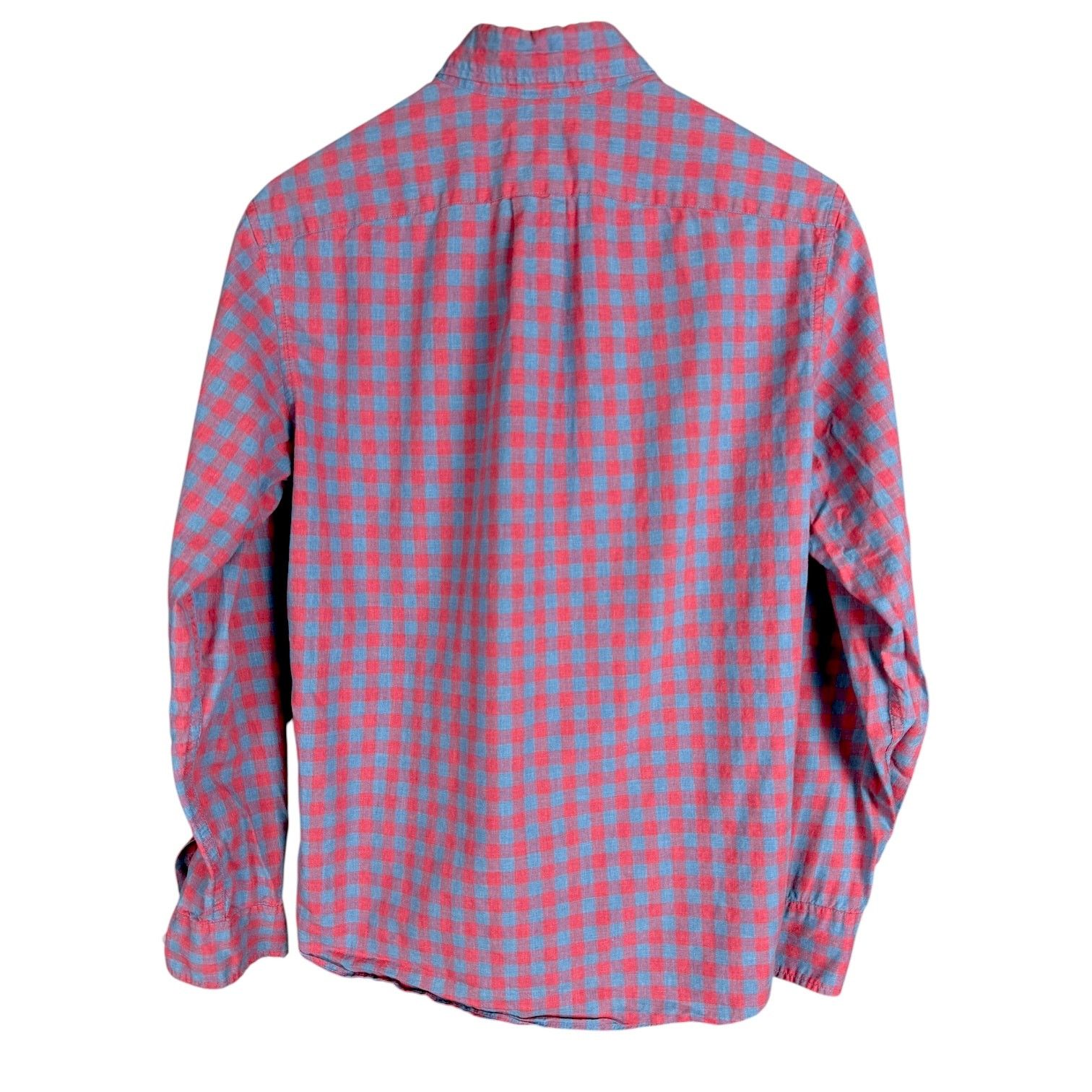 J.Crew Men's J.Crew Red & Blue Check Plaid Untucked Button Down - S Size US S / EU 44-46 / 1 - 7 Thumbnail
