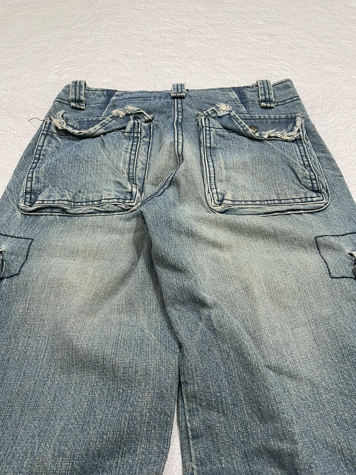 Kapital 2000s Cargo Multi Pocket Faded Baggy Jeans y2k Style Size US 28 / EU 44 - 7 Thumbnail