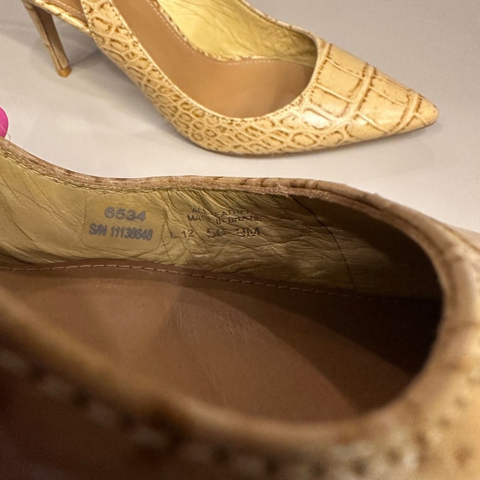 Tory Burch Tory Burch Croc-Embossed Slingback Kitten Heels Size US 9 / IT 39 - 5 Thumbnail