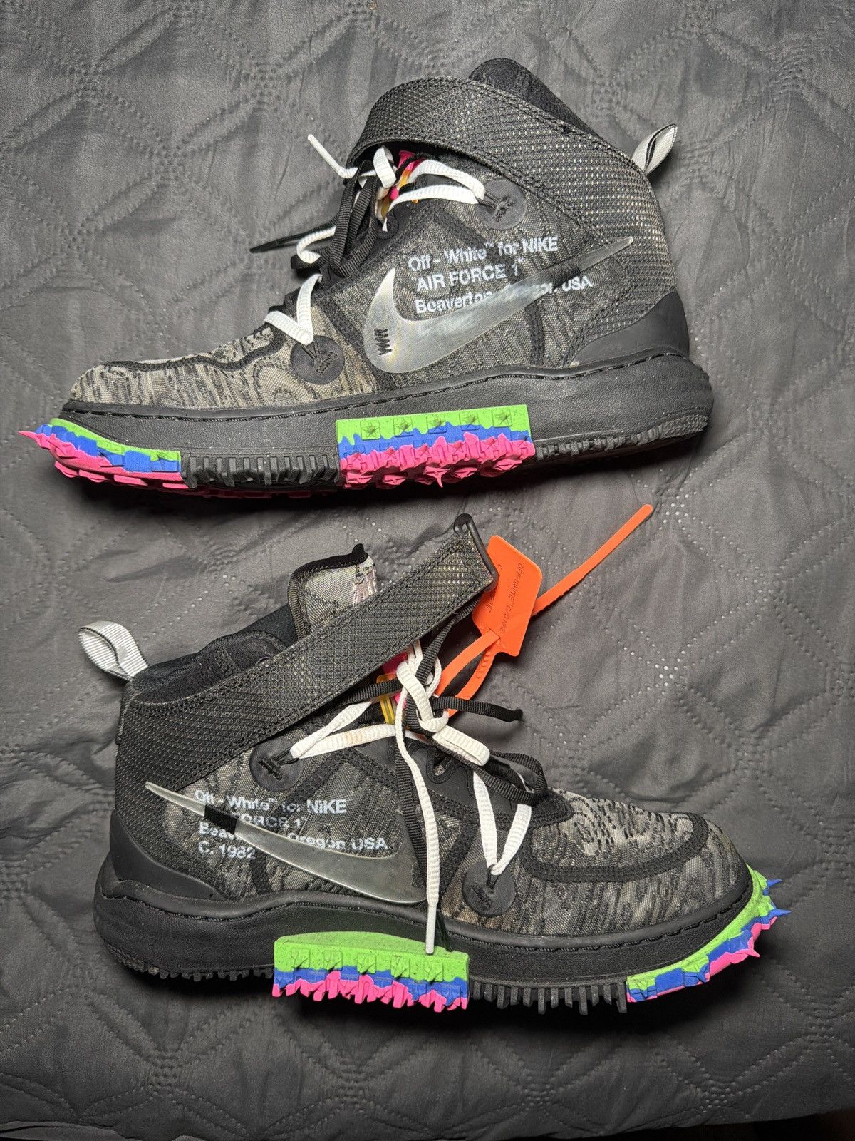 Nike × Off-White Air force 1 mid black Size US 8.5 / EU 41-42 - 1 Thumbnail