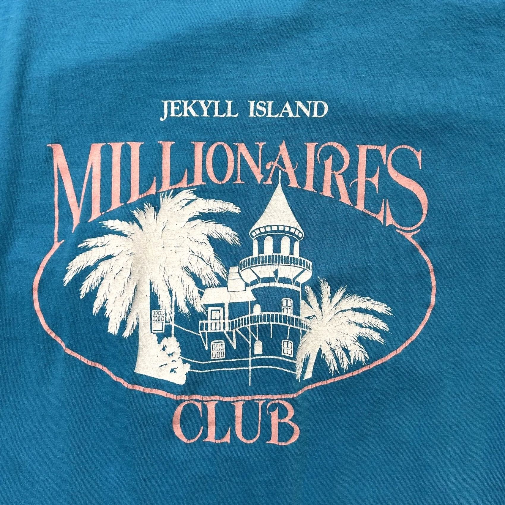 Vintage Vintage America Project T-Shirt Men XL Blue Jekyll Island Millionaires Club Graphic Print Short Sleeve Crew Neck Shirt Mens Size US XL / EU 56 / 4 - 2 Thumbnail