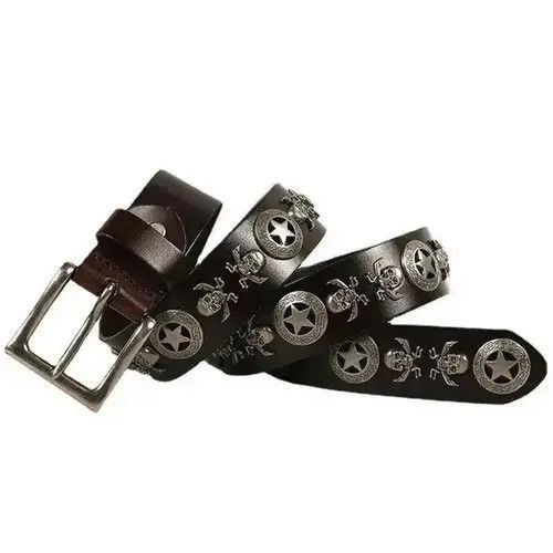 Japanese Brand Vintage Hip Hop Harajuku Cowboy Wavy Belt y2k 90’s Size US 34 / EU 50 - 1 Thumbnail