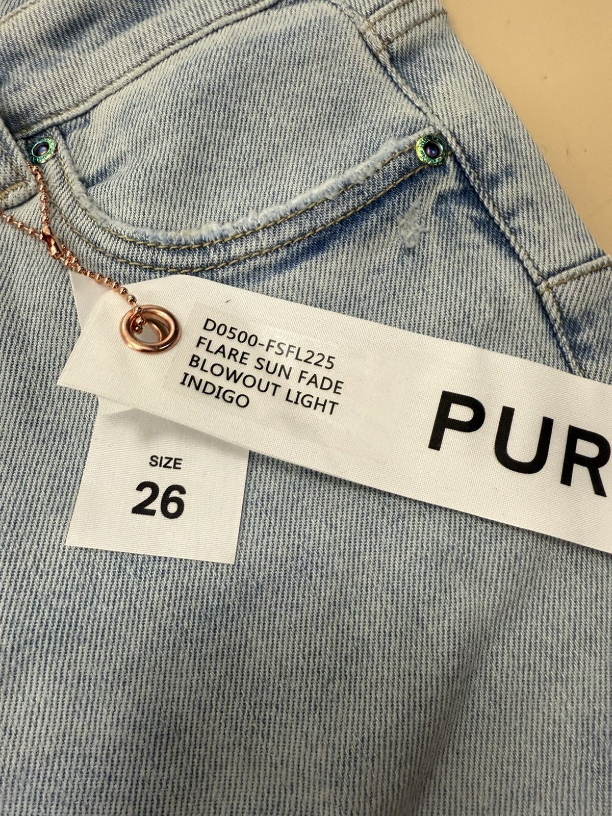 Other Purple Brand Flare Sun Fade Jeans Size 26" / US 2 / IT 38 - 3 Thumbnail