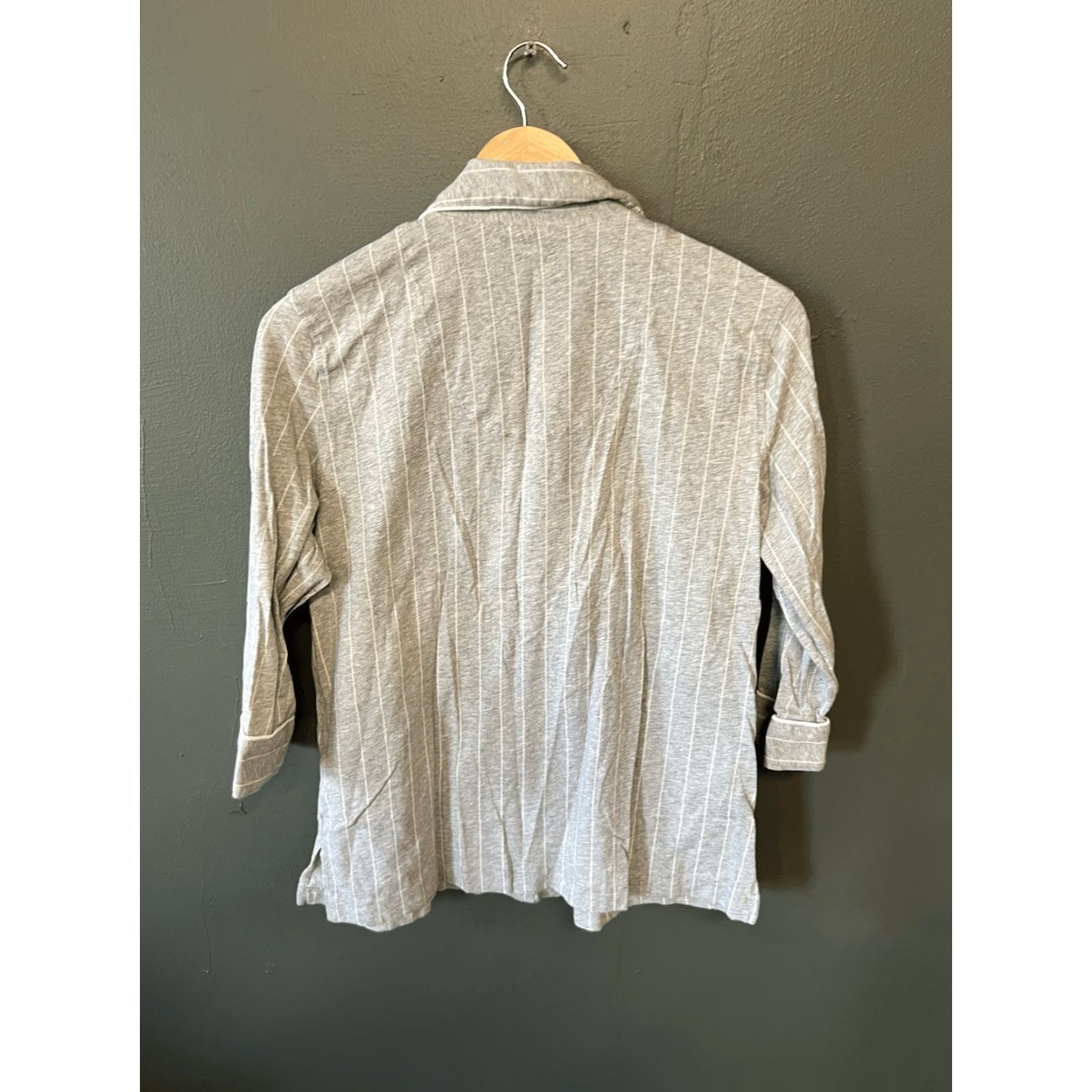 Polo Ralph Lauren Polo Ralph Lauren Womens Gray Striped Pajama Set Size Medium Size ONE SIZE - 2 Thumbnail