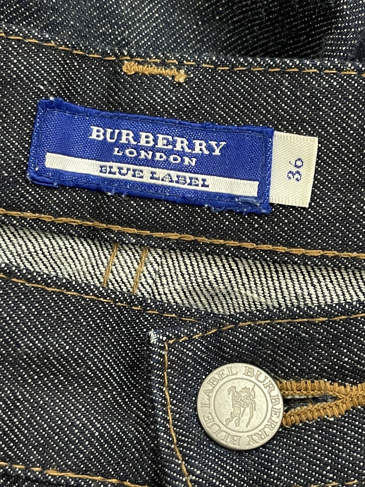 Burberry × Vintage Burberry Blue Label Nova Check Tartan Denim Jeans Size US 28 / EU 44 - 8 Thumbnail