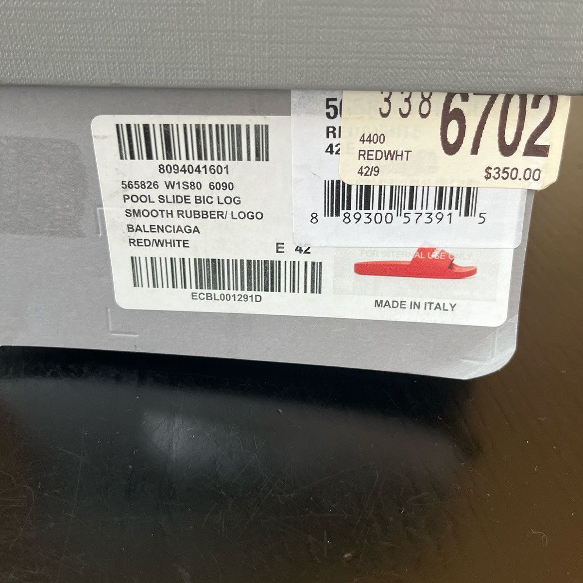 Balenciaga balenciaga outline white pool slides Size US 8 / EU 41 - 7 Thumbnail