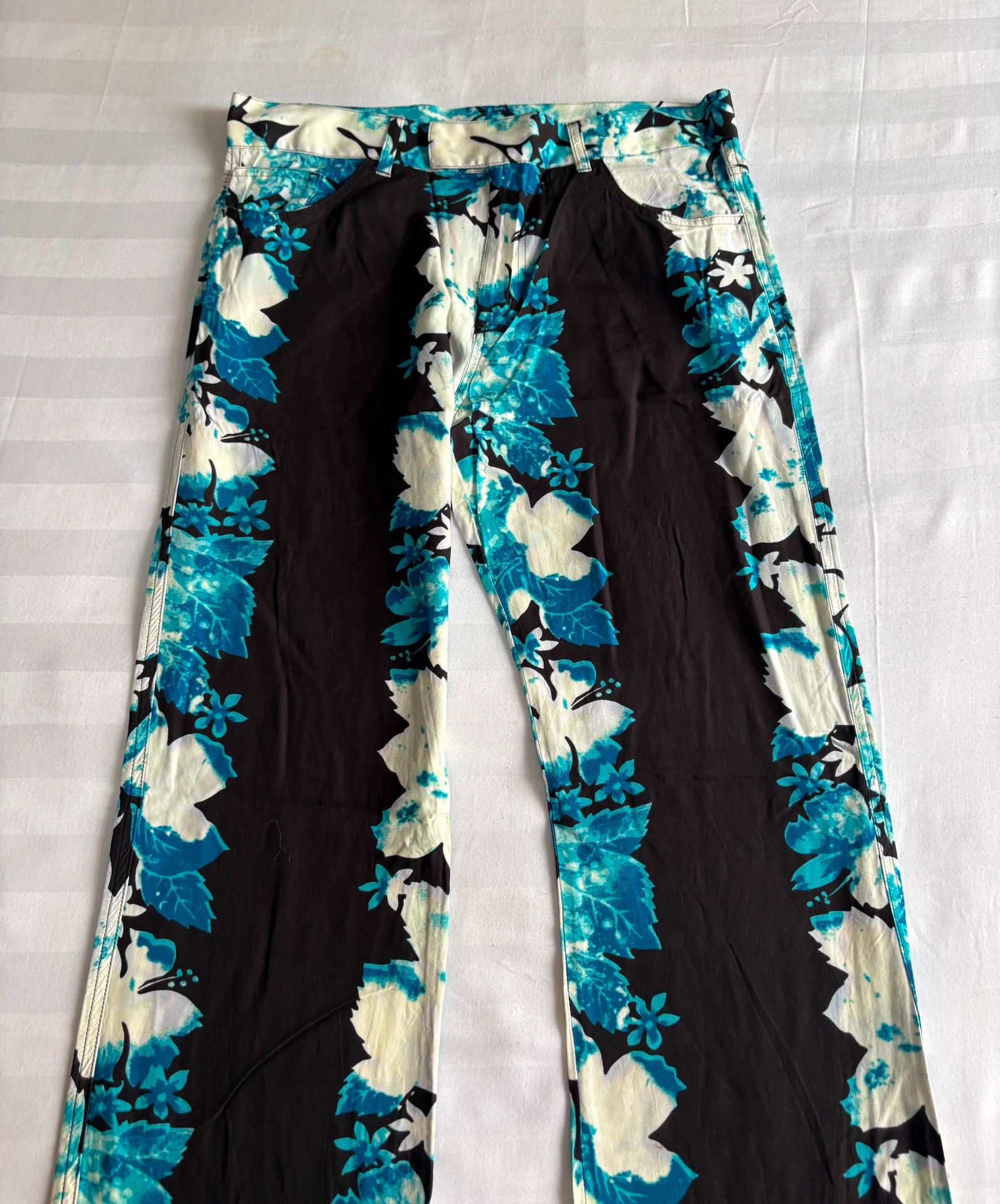 Jean Paul Gaultier Jean Paul Gaultier Vintage Flower Paneled Trousers Size 29" - 2 Thumbnail