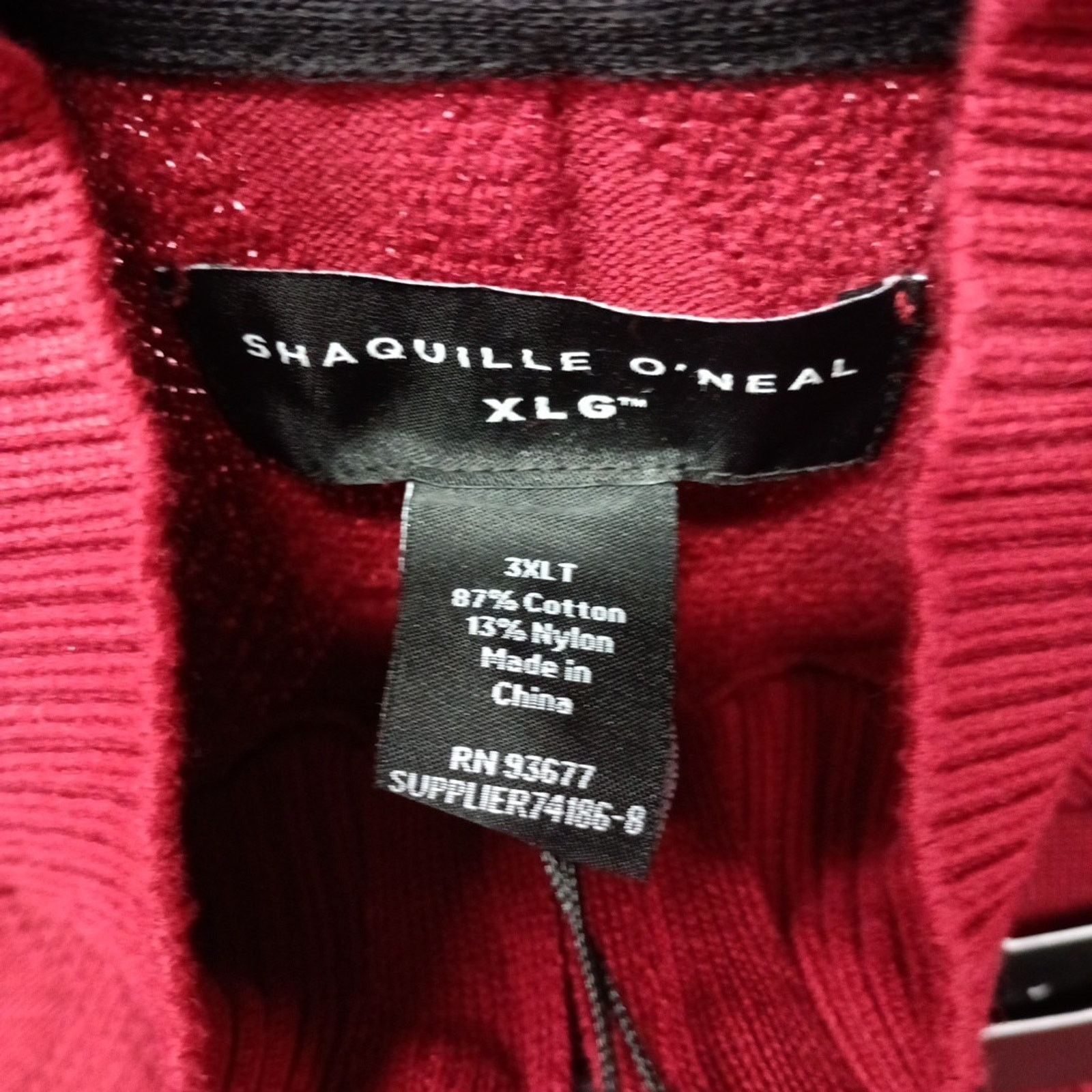 Other Shaquille O'Neal 1/4 Zip Flag Red Sweater Men's Size 3XLT Size US XXL / EU 58 / 5 - 4 Thumbnail