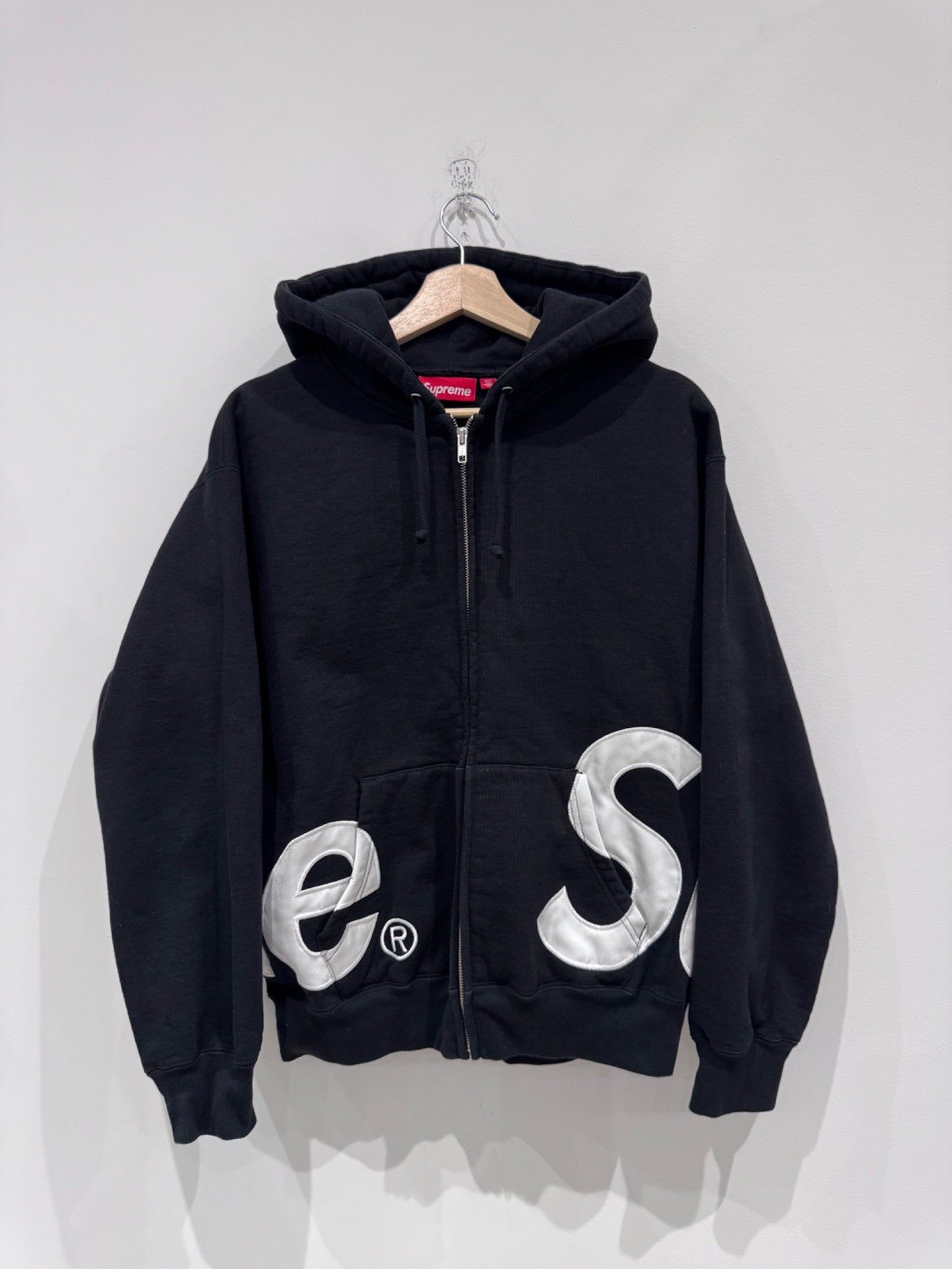 Supreme Supreme Big Logo Zip Up Hooded Sweatshirt Camo (Size
