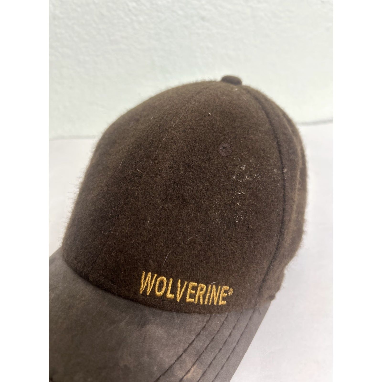J Brand Wolverine Hat Baseball Cap Adjustable Wool Leather Brown Strapback Mens Adjustable Wool Leather Brown Baseball Cap Size ONE SIZE - 5 Thumbnail