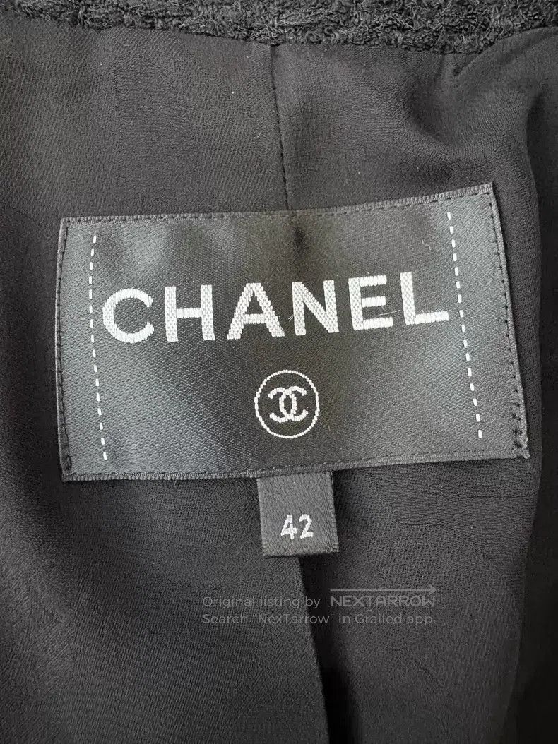 Chanel Chanel 21C black tweed tie four-pocket single-breasted jac Size M / US 6-8 / IT 42-44 - 6 Thumbnail