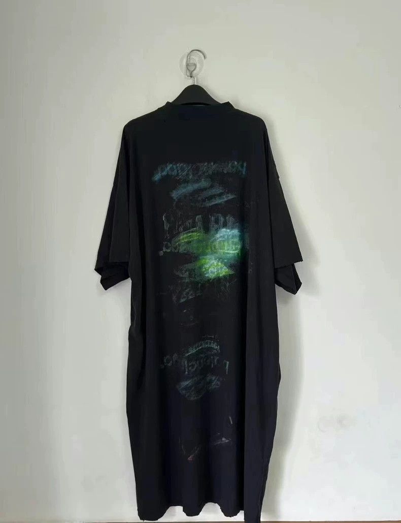 Balenciaga Balenciaga Crayon Graffiti Black Destroyed Phantom Dress Size L / US 10 / IT 46 - 2 Thumbnail