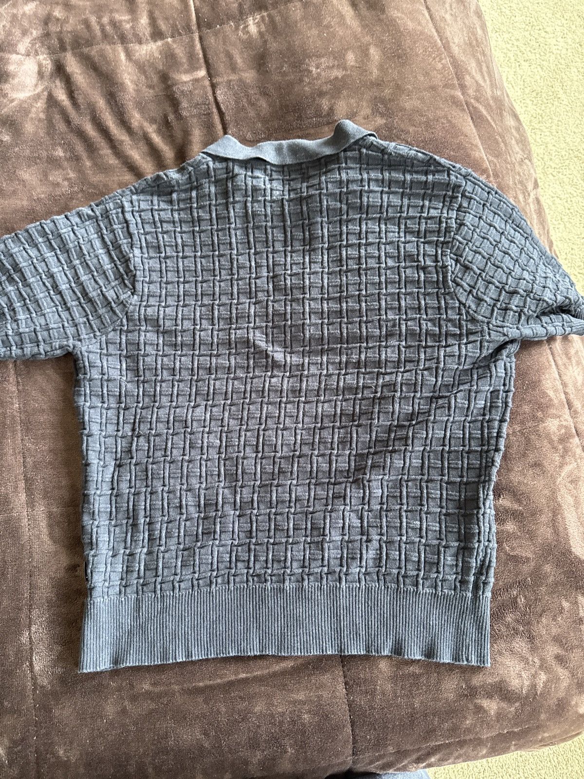 Stussy Textured Quarter Zip Polo Size US M / EU 48-50 / 2 - 2 Thumbnail