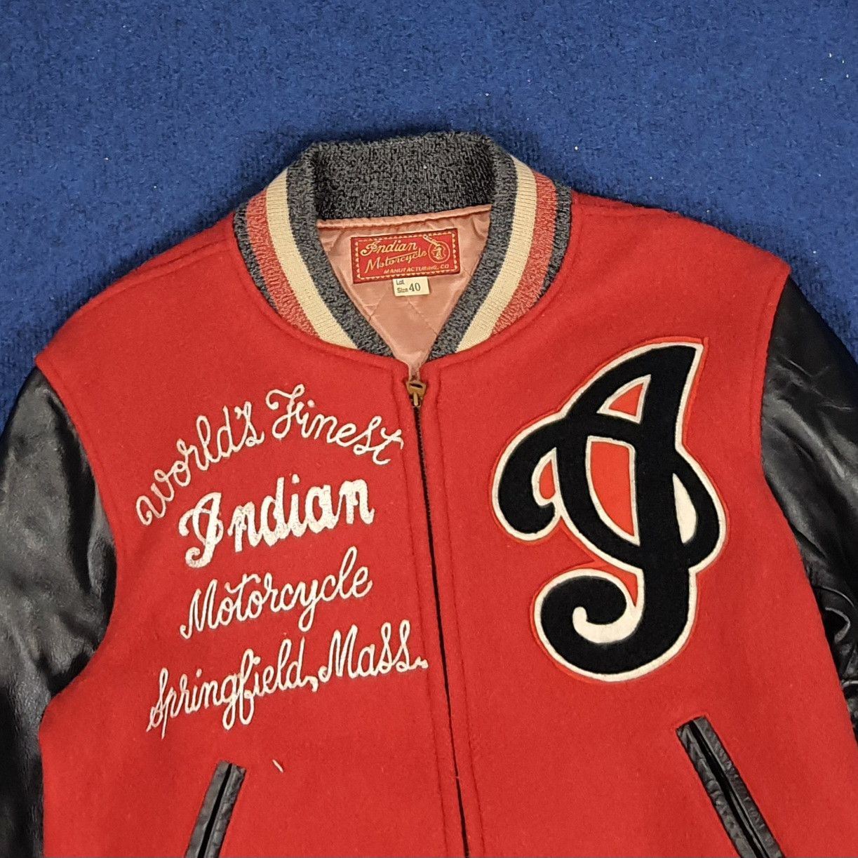 Indian Motorcycle × Vintage Vintage Indian Motors Springfield Varsity Jacket Size US M / EU 48-50 / 2 - 4 Thumbnail