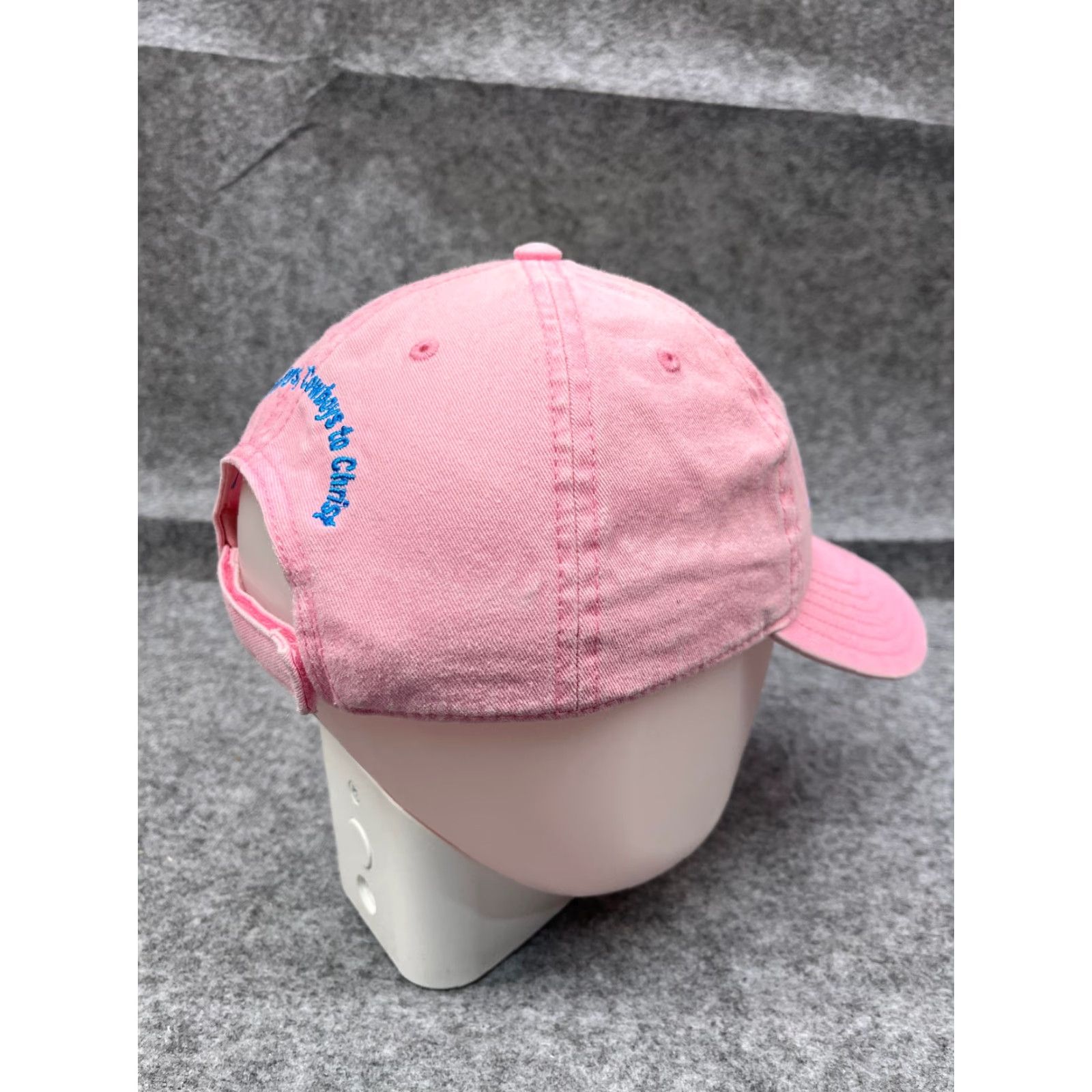 Vintage Rodeo Bible Camp Hat Cap Journey To The Cross Strap Back Adult OS Pink Cotton Size ONE SIZE - 7 Thumbnail