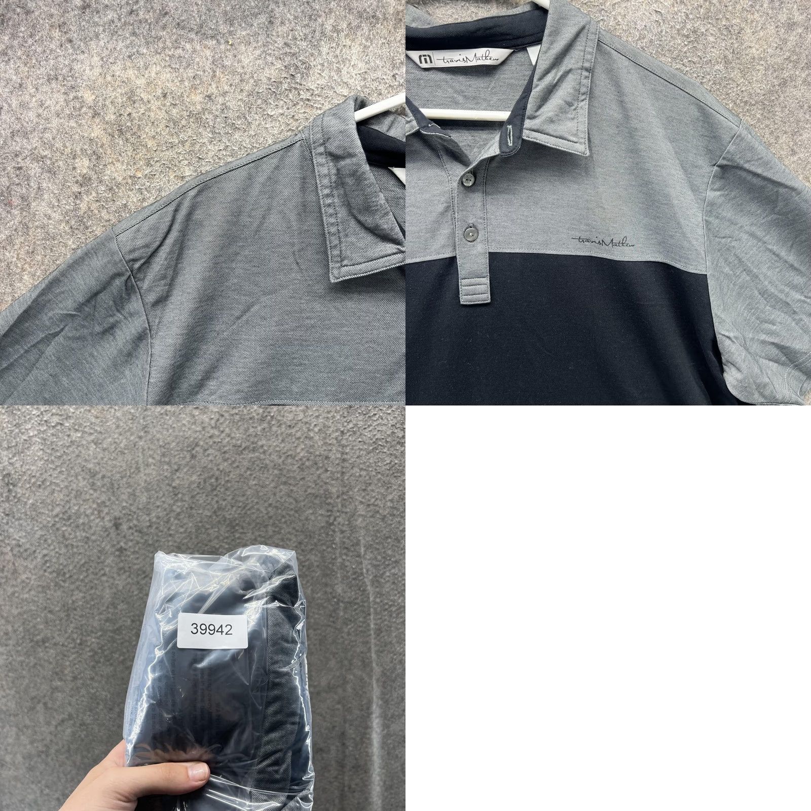 TravisMathew Travis Mathew Polo Shirt Mens XL Black Gray Colorblock Golf Stretch Casual Shirt Size US XL / EU 56 / 4 - 8 Thumbnail