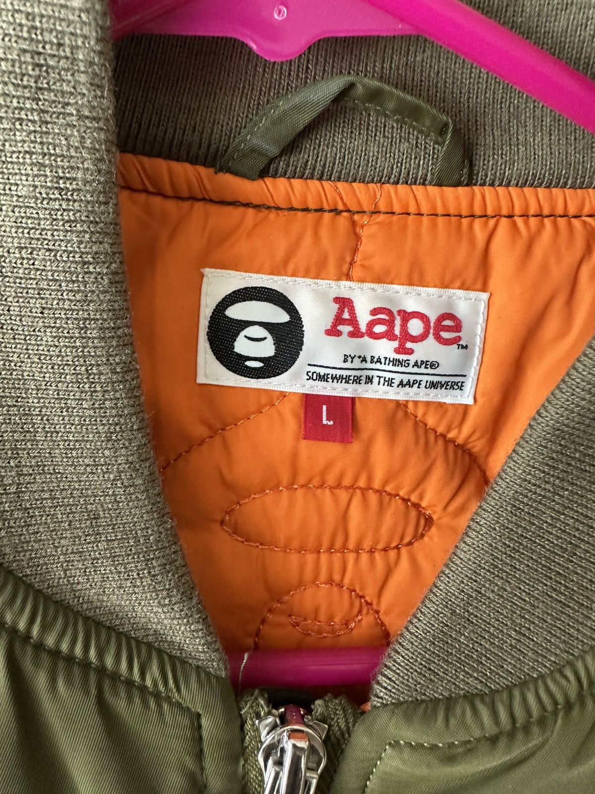 Aape AAPE by A Bathing Ape Olive Green Bomber Jacket Size US M / EU 48-50 / 2 - 3 Thumbnail