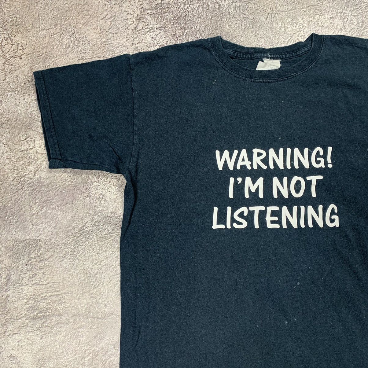 Vintage Vintage Y2K Graphic Tee Warning Slogan Funny Streetwear L Size US L / EU 52-54 / 3 - 3 Thumbnail