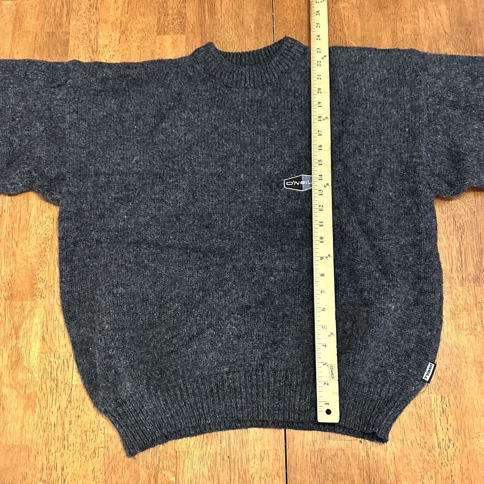 O'Neill VINTAGE O'Neill Sportswear Wool Blend Chunky Knit Crewneck Sweater Large Gray Mens Pullover Knit Oversized Streetwear Winter Size US L / EU 52-54 / 3 - 5 Thumbnail