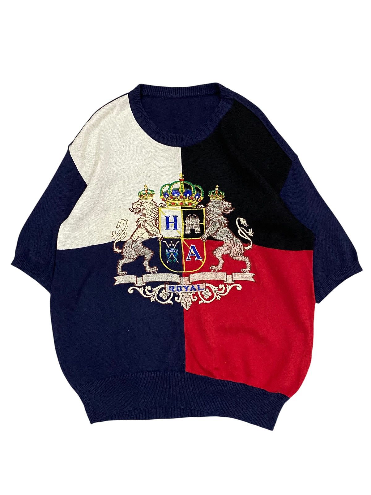 Vintage Royal Crest Embroidered Sweater