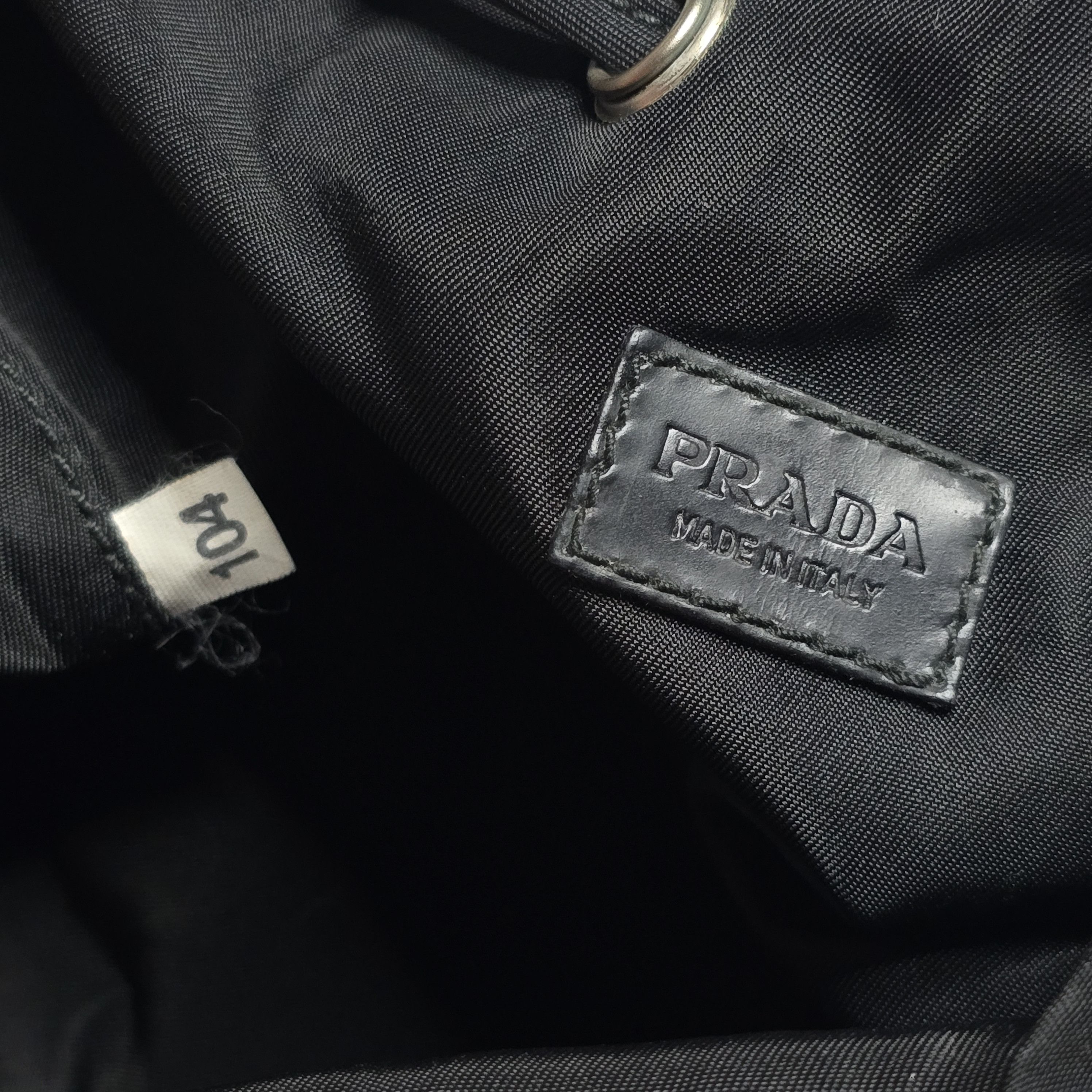 Prada Prada - Vela Nero Bucket Bag - Small Size ONE SIZE - 9 Thumbnail