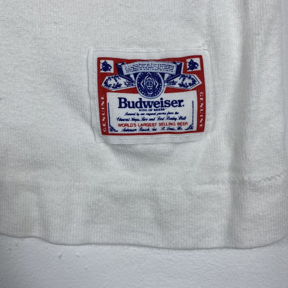 Budweiser × Vintage Vintage 80's BUDWEISER This Bud's For You Promo Tee Size US L / EU 52-54 / 3 - 7 Thumbnail