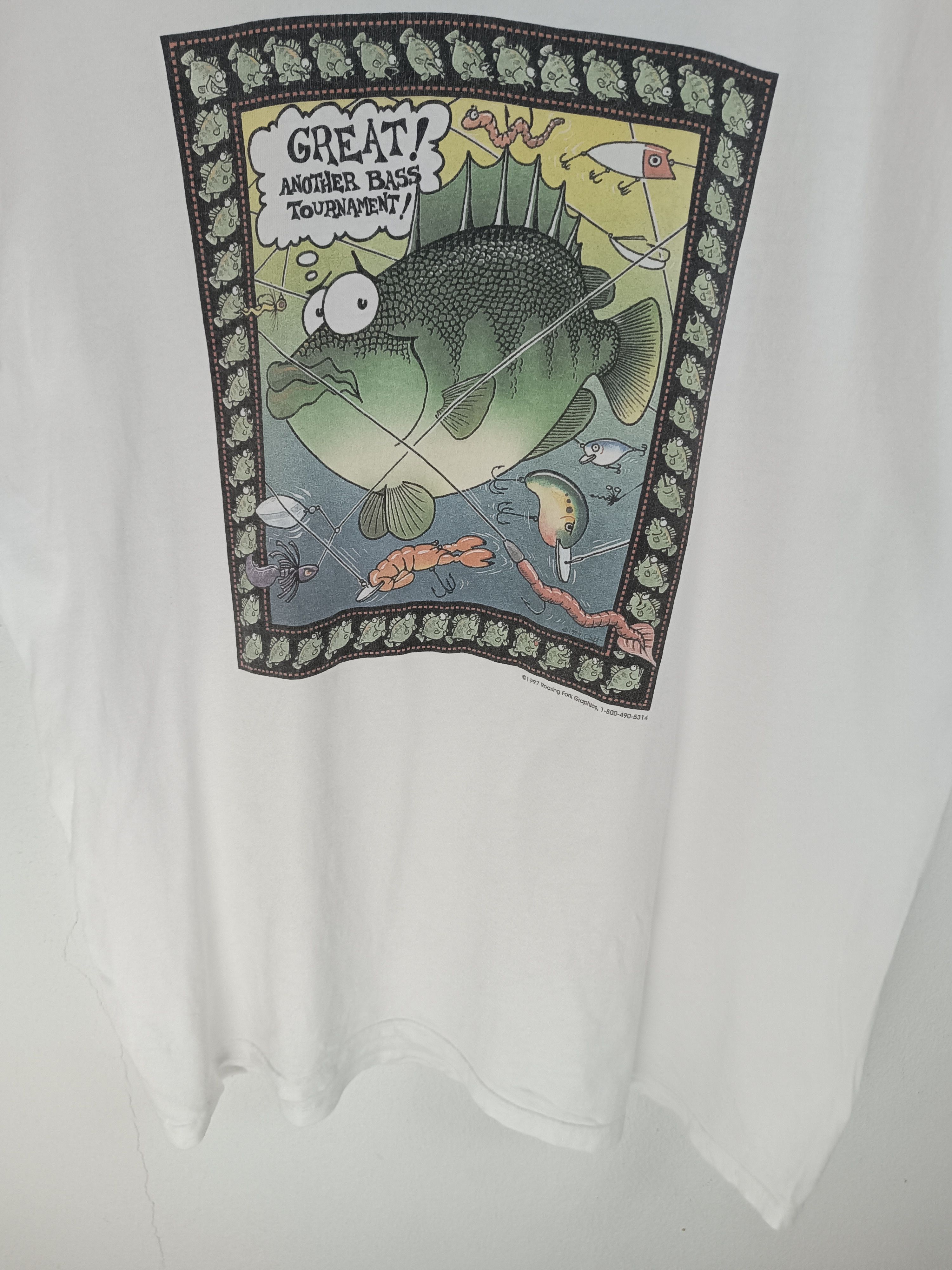 Bass Pro Shops VINTAGE 90'S BASS FISHING BASS TOURNAMENT HUMOR ADULT FUNNY Size US L / EU 52-54 / 3 - 9 Thumbnail