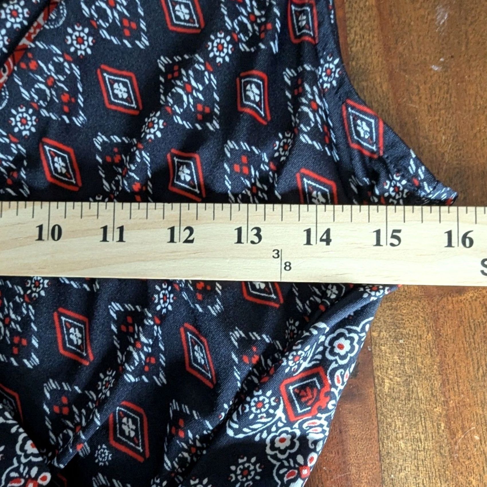 Nautica Navy Red Geometric Print Sleeveless Wide Leg Jumpsuit Womens L Nautical Preppy Size 36" / US 14 / IT 50 - 7 Thumbnail