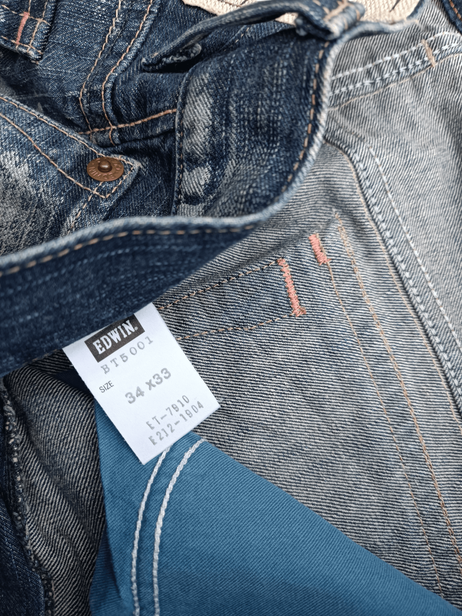 Edwin FLARED Edwin 503 Blue Trip Dirty Mud Wash Distressed Jeans Size US 35 - 10 Thumbnail