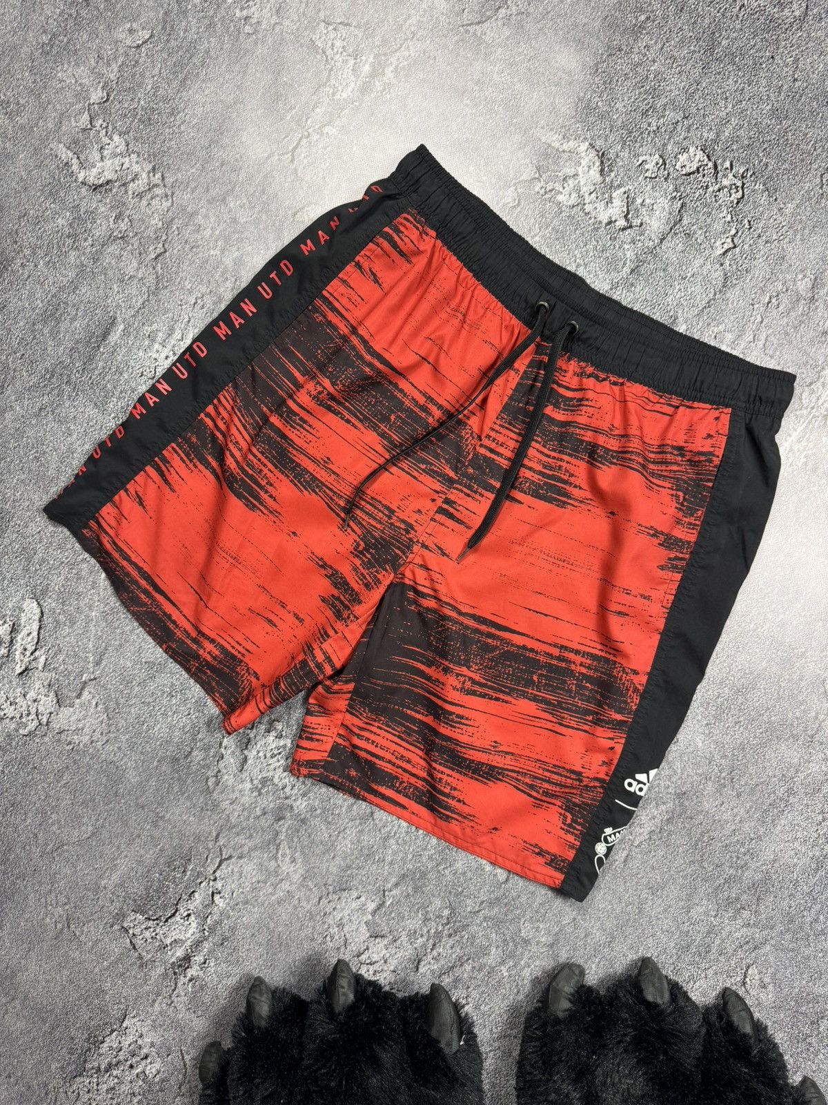 Adidas Adidas x Manchester United Swim Shorts — Iconic Red/Black Size US 38 / EU 54 - 1 Thumbnail