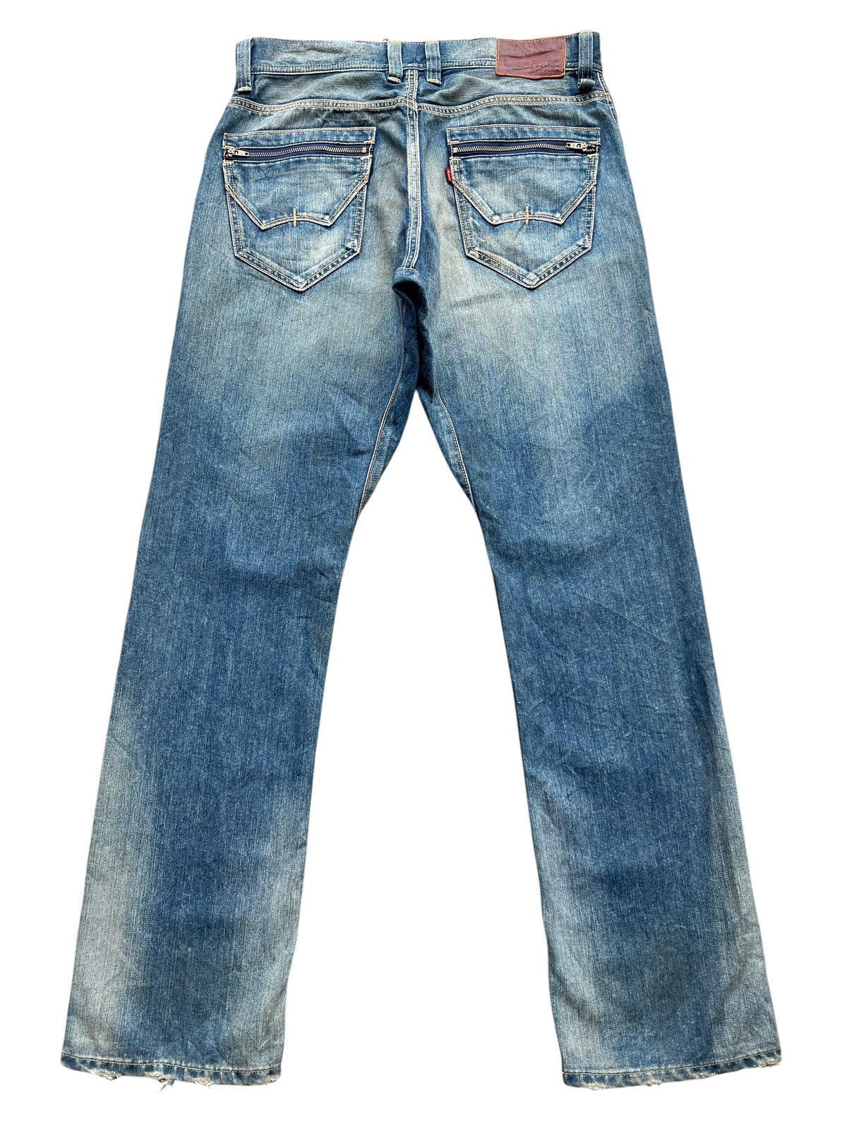 Edwin Vintage Edwin Function Distressed Denim Jeans 35x34 Size US 35 - 3 Thumbnail