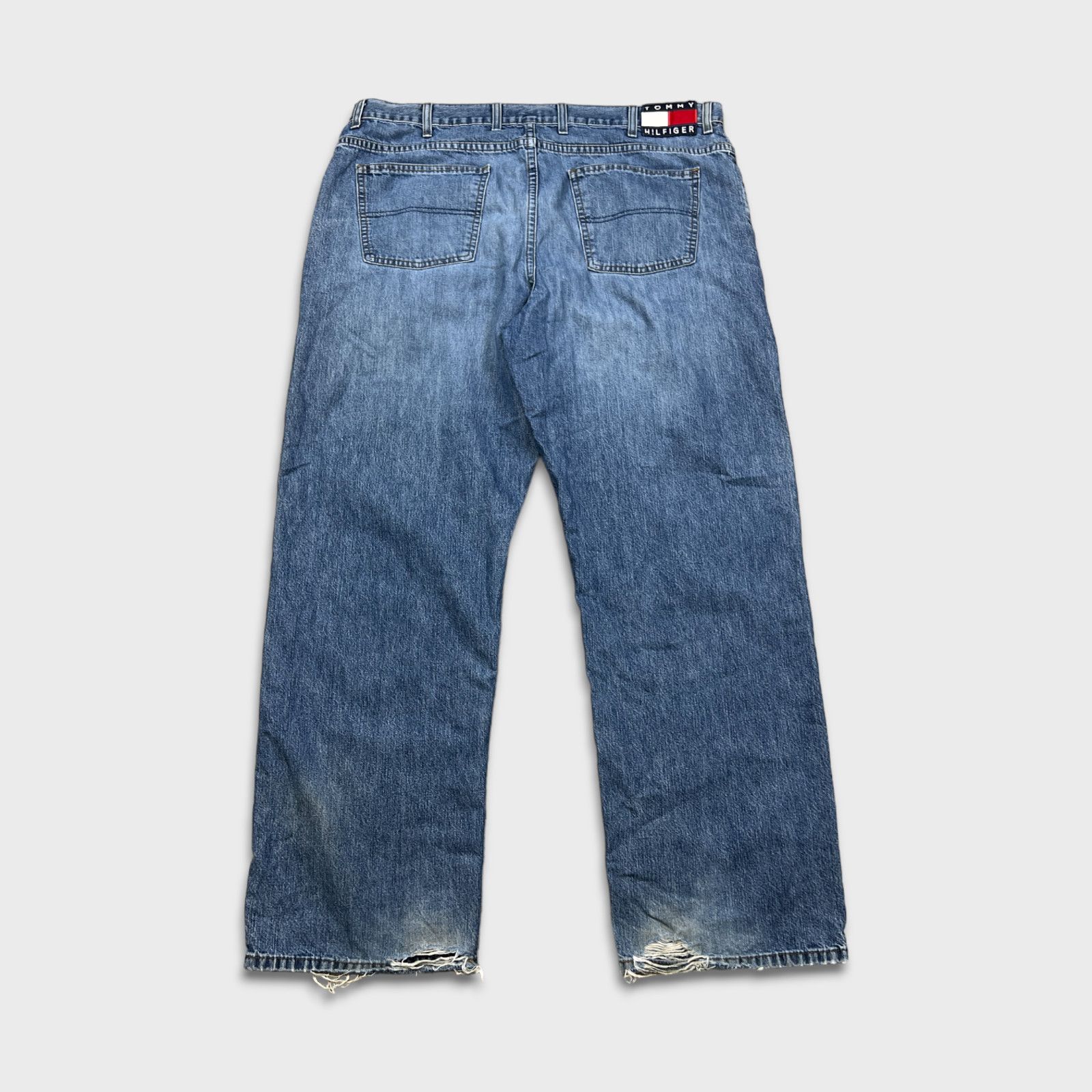 Tommy Hilfiger × Vintage Tommy Hilfiger Jeans 40x32 Blue Wide Fit Baggy Denim Pants Size US 40 / EU 56 - 5 Thumbnail