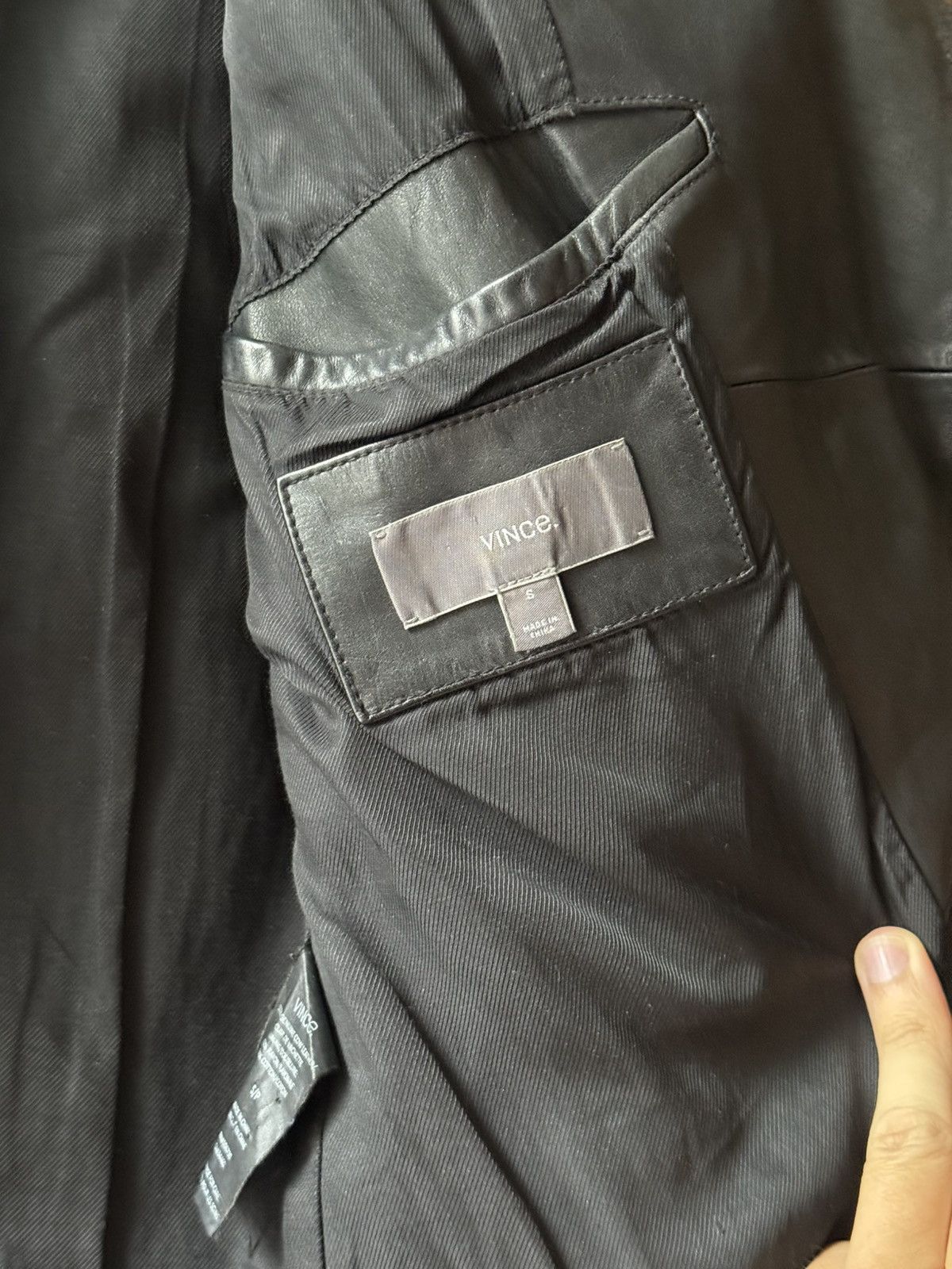 Vince Vince Black Cow Leather Jacket Size US S / EU 44-46 / 1 - 4 Thumbnail