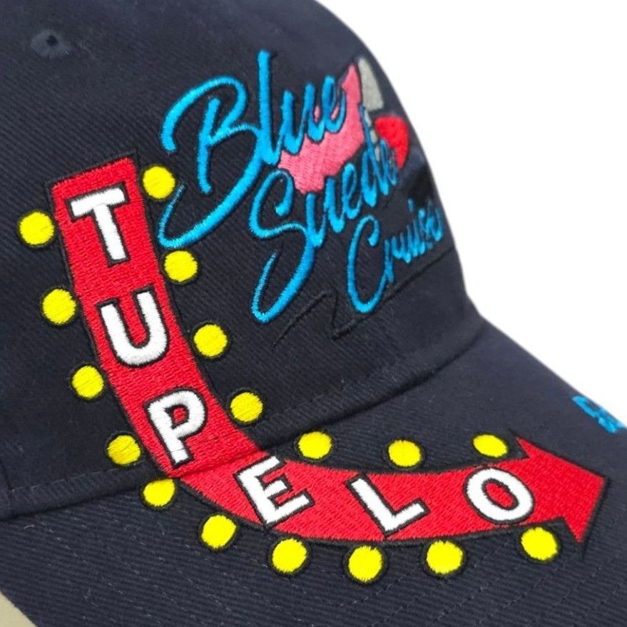 Other Tupelo MS Blue Suede Cruise 2018 Elvis Classic Cars Cap Hat Size ONE SIZE - 8 Thumbnail