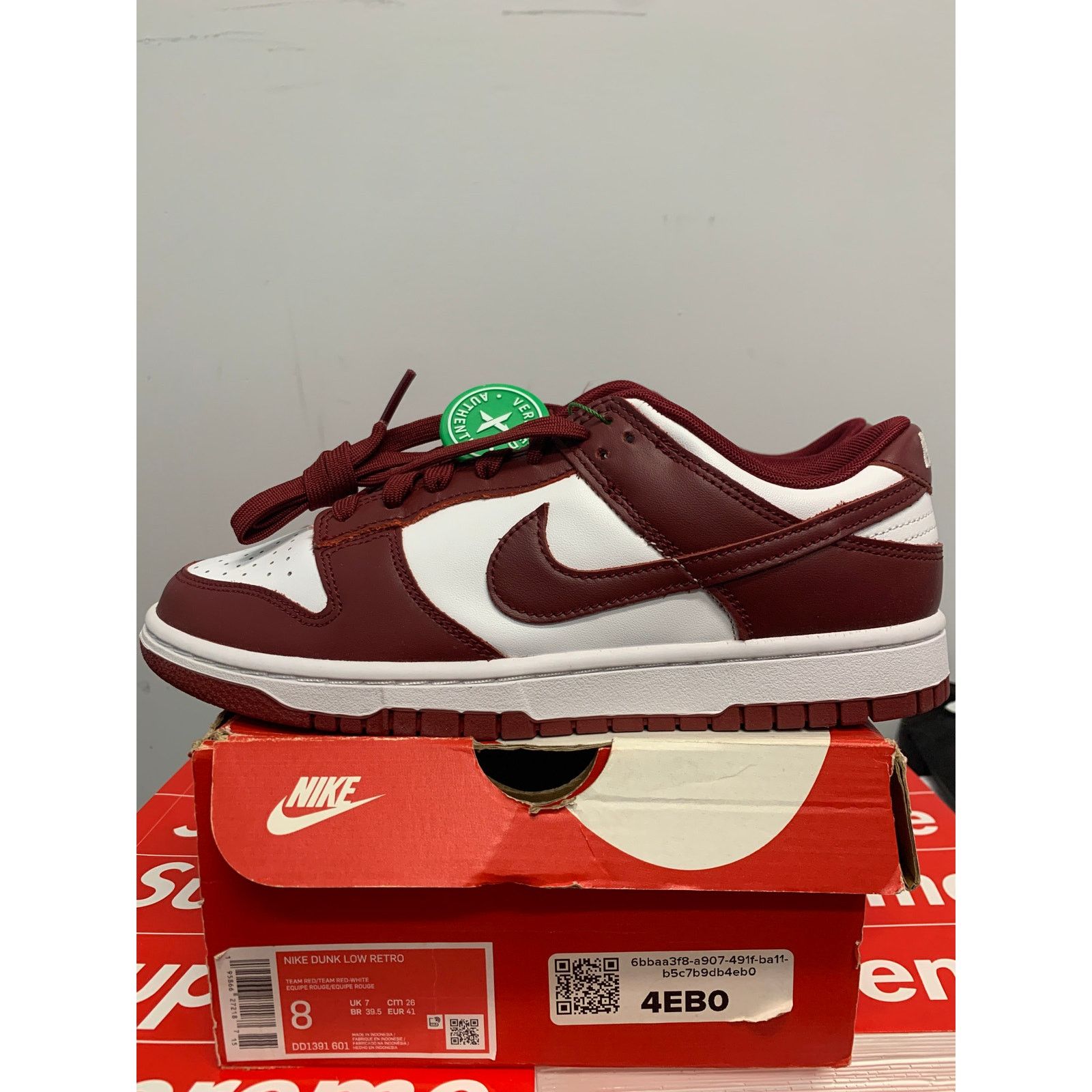 Nike Nike Dunk Low Team Red White Size 8 Brand New SHIPS NOW Size US 8 / EU 41 - 1 Thumbnail