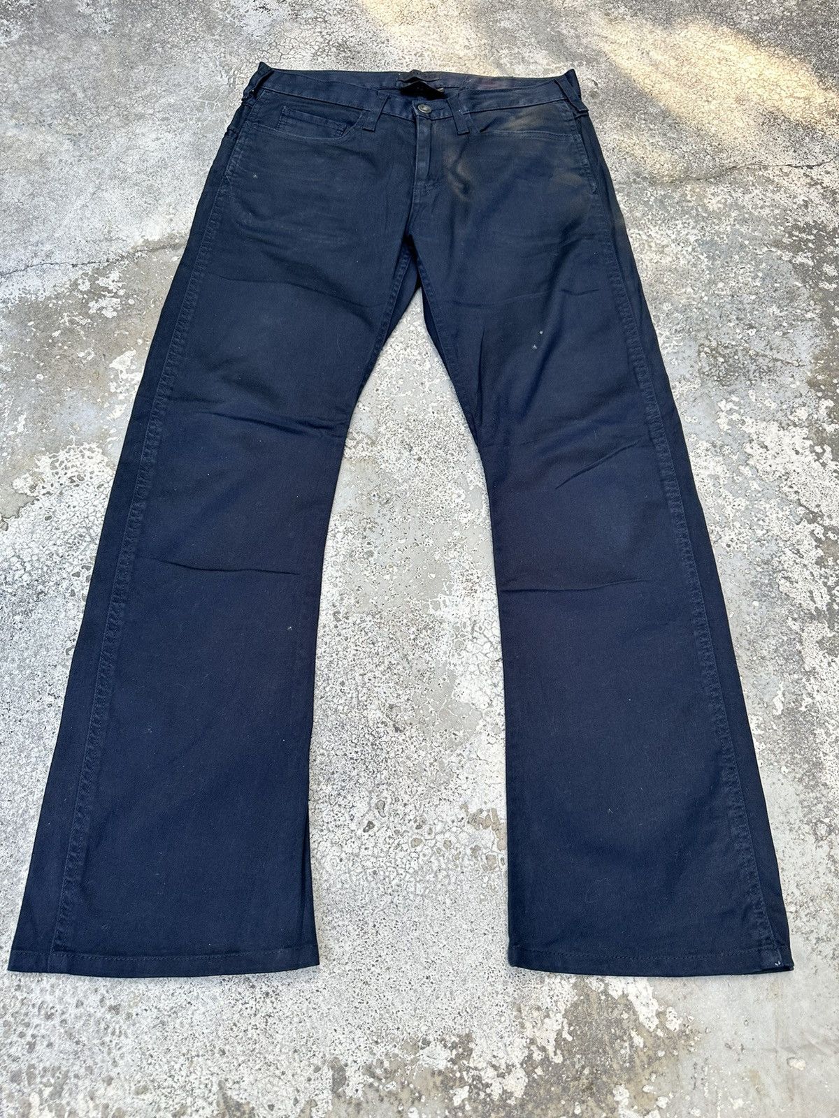 junhashimoto JunHashimoto Super Black Japan Flare Denim 30x28 F66 Size US 30 / EU 46 - 2 Thumbnail