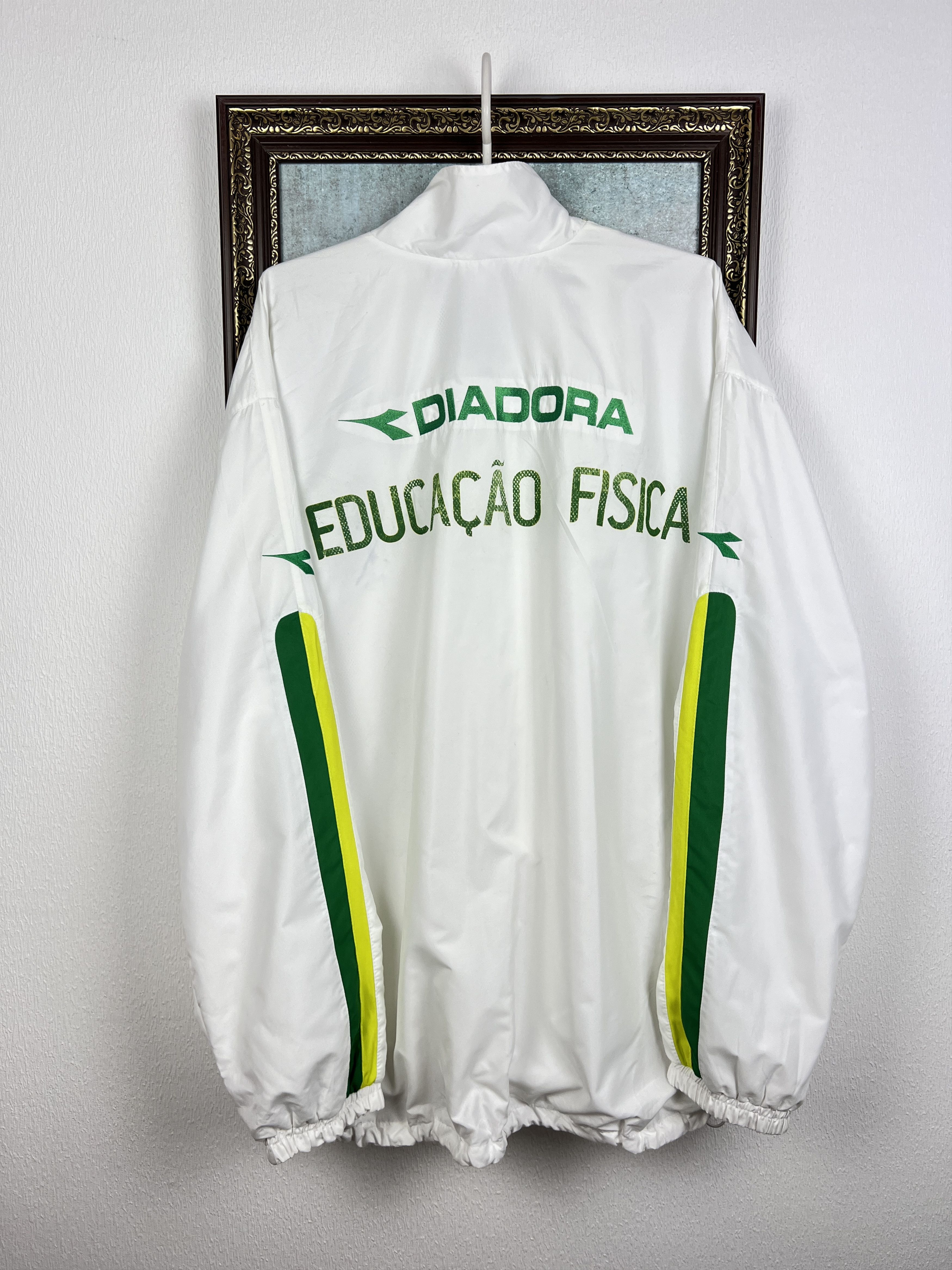 Diadora Vintage Diadora Palmeiras Football Jacket Soccer Track Top Size US XXL / EU 58 / 5 - 10 Thumbnail