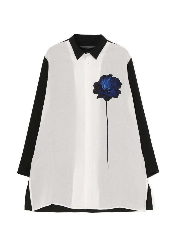 Y's for Men × Yohji Yamamoto Yohji Yamamoto Y's For Men - Cellulose One Blue Flower Shirt Size US M / EU 48-50 / 2 - 1 Thumbnail