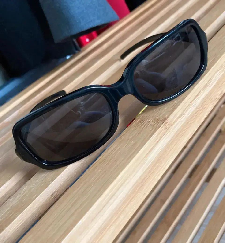 Prada × Vintage PRADA Sunglasses Rectangle Wrap Shield Metal Symbole RI921 Size ONE SIZE - 2 Thumbnail