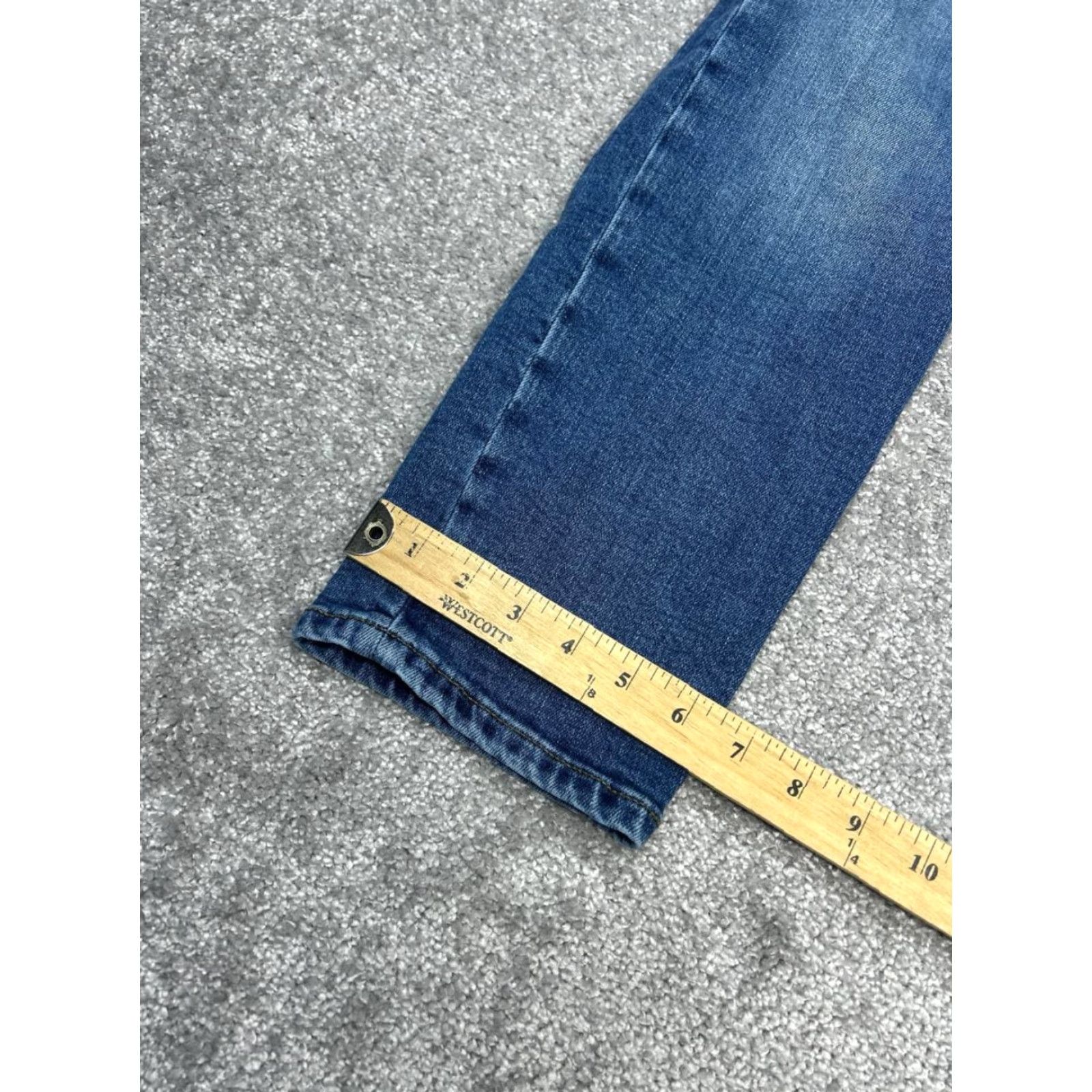 J.Crew J.CREW 484 Jeans Mens 30x29 Blue Denim Slim Straight 5-Pocket Cotton Spandex Medium Wash N/A Size US 33 - 7 Thumbnail