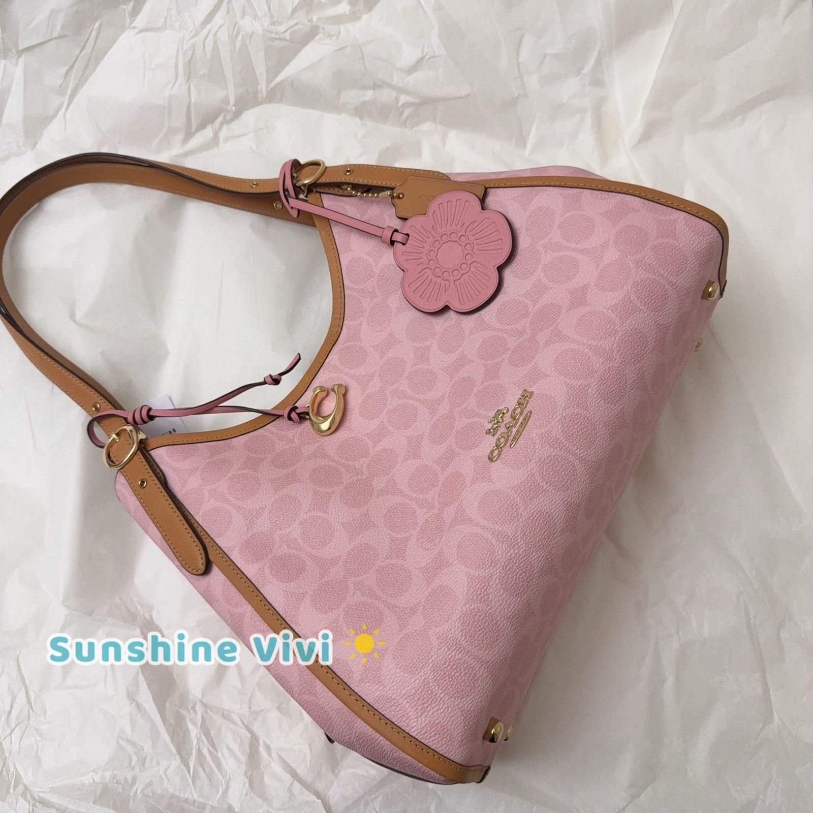 Coach NWT COACH Erin Shoulder Bag With Charms CEL13 in powder pink Size ONE SIZE - 10 Thumbnail