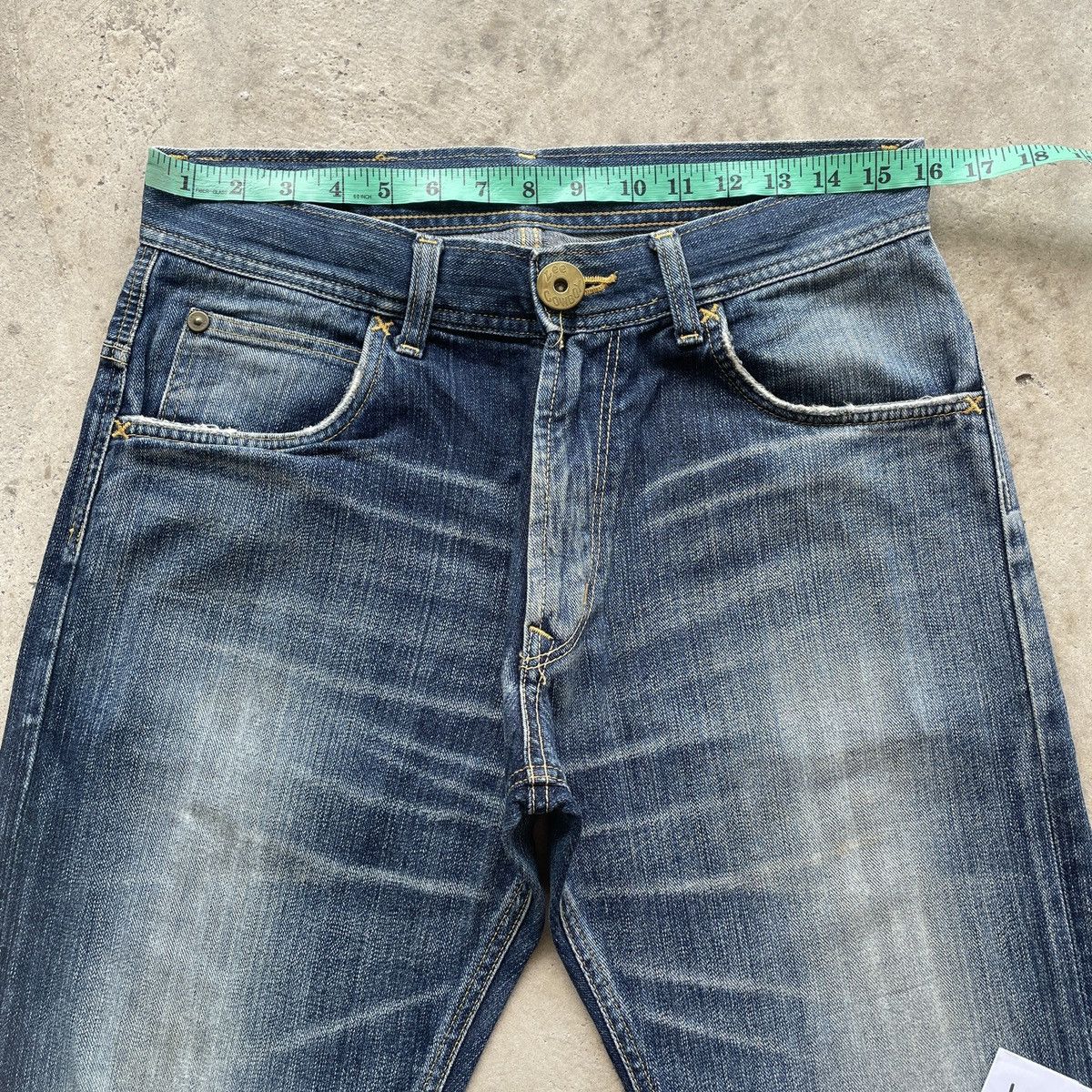 Japanese Brand × Jean × Vintage W32x30.5💥 Vintage Japan Lee Buckle Jeans Faded Denim Pants Size US 32 / EU 48 - 6 Thumbnail