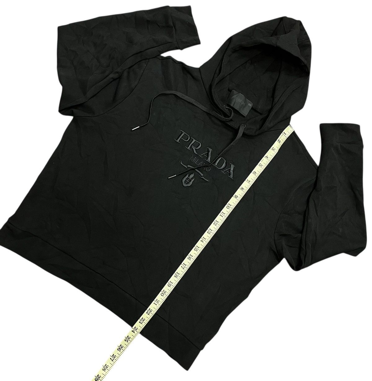 Prada BLACK PRADA EMBOSSED LOGO HODDIE Size M / US 6-8 / IT 42-44 - 5 Thumbnail